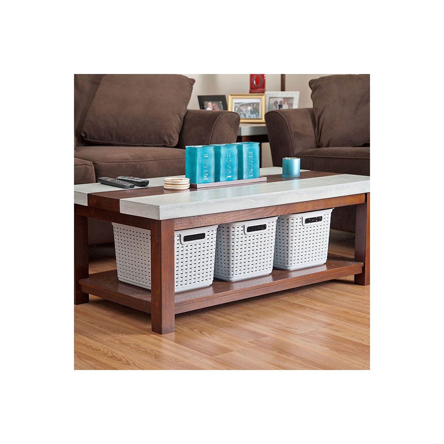 Sterilite – panier à linge en plastique tissé de 12736&nbsp;cm, gris