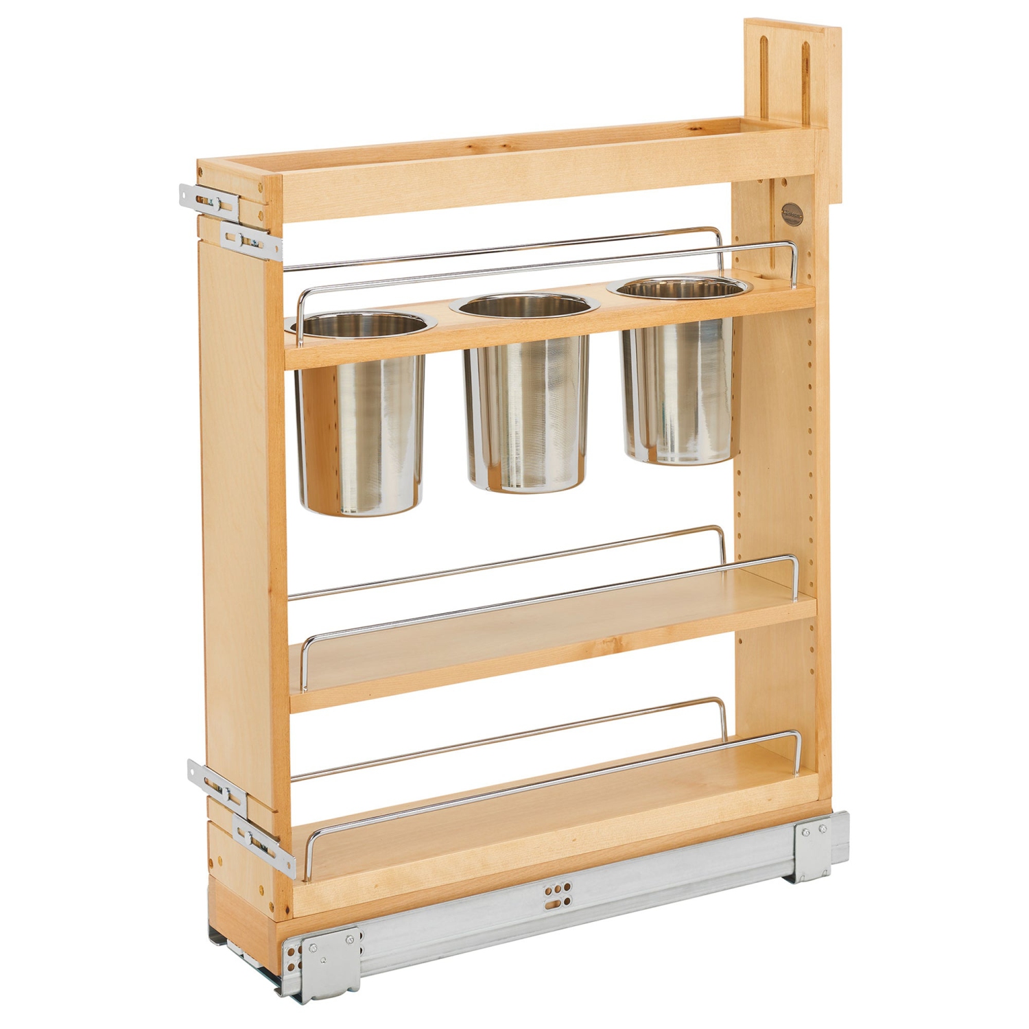 Rev-A-Shelf 5" Pull Out Kitchen Cabinet Organizer w/ Soft-Close, 448UT-BCSC5C