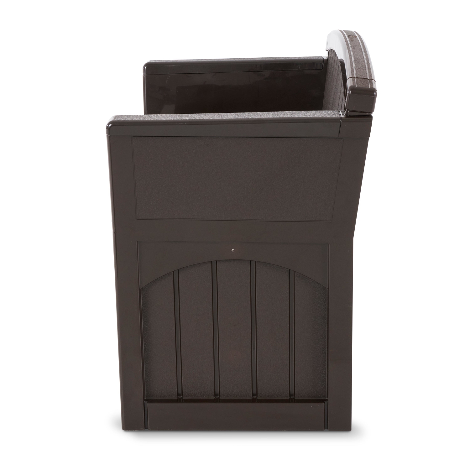 Suncast 31 Gallon Patio Seat Outdoor Storage and Bench Chair, Java | PB2600J