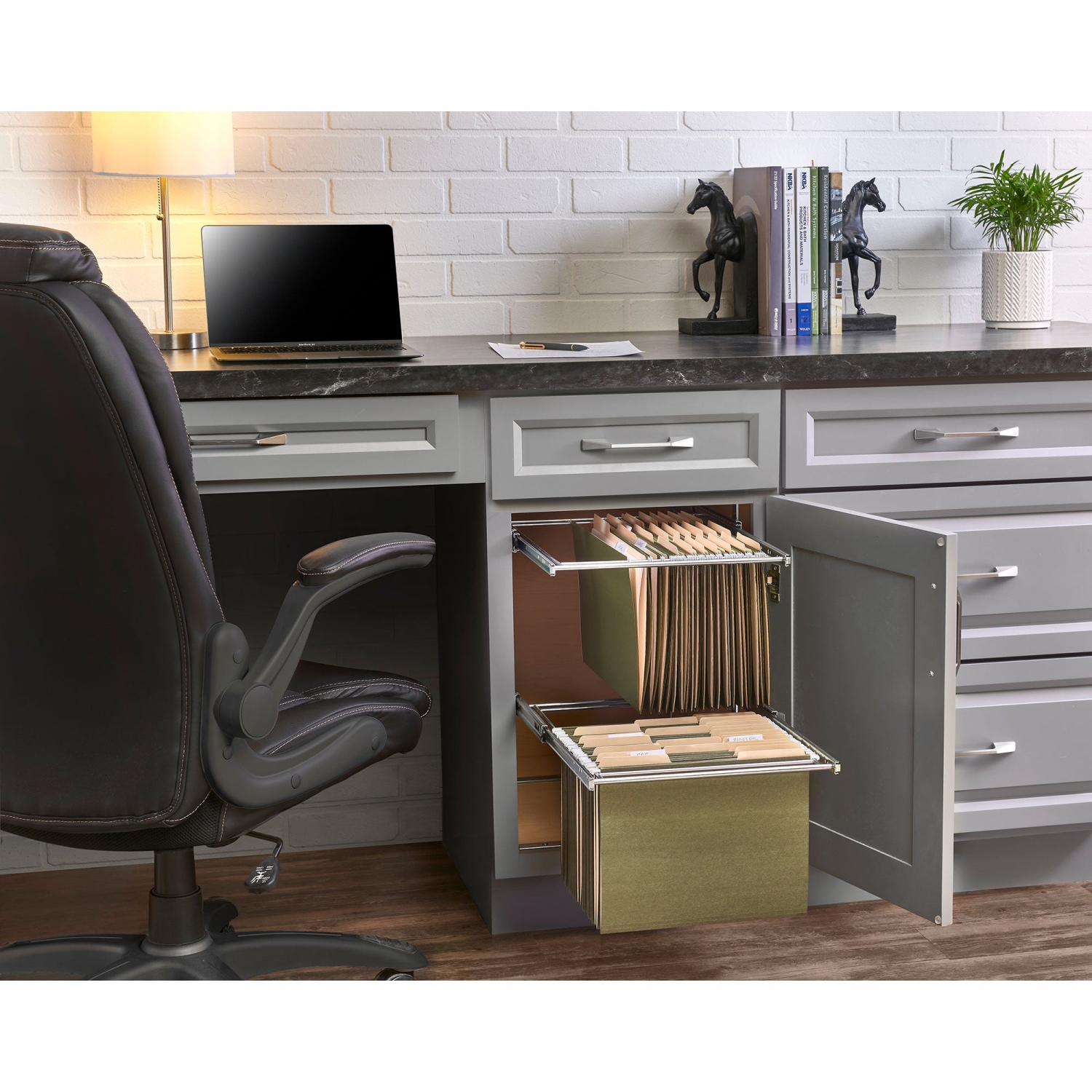 Rev-A-Shelf 2 14.5" Tier Base Cabinet File Drawer Organizer System, RAS-FD-KIT