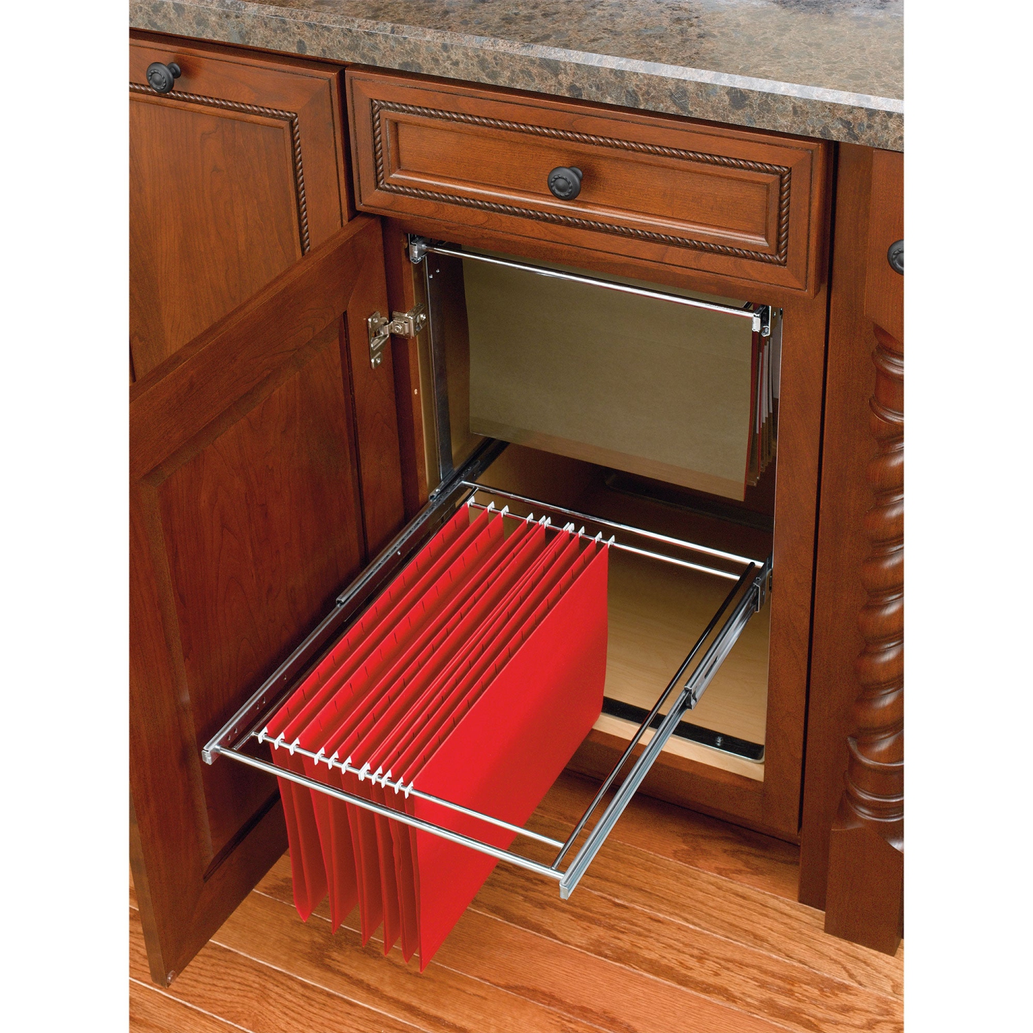 Rev-A-Shelf 2 14.5" Tier Base Cabinet File Drawer Organizer System, RAS-FD-KIT