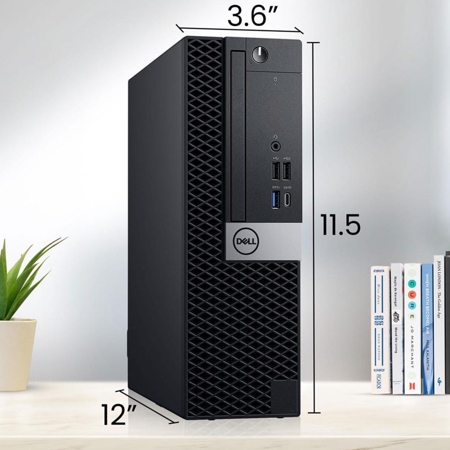 Refurbished - Dell Desktop PC OptiPlex SFF Professional Computer, Intel i5 Hexa-Core Processor, 16GB DDR4 RAM, 512GB SSD, Windows 11 Pro, Wireless