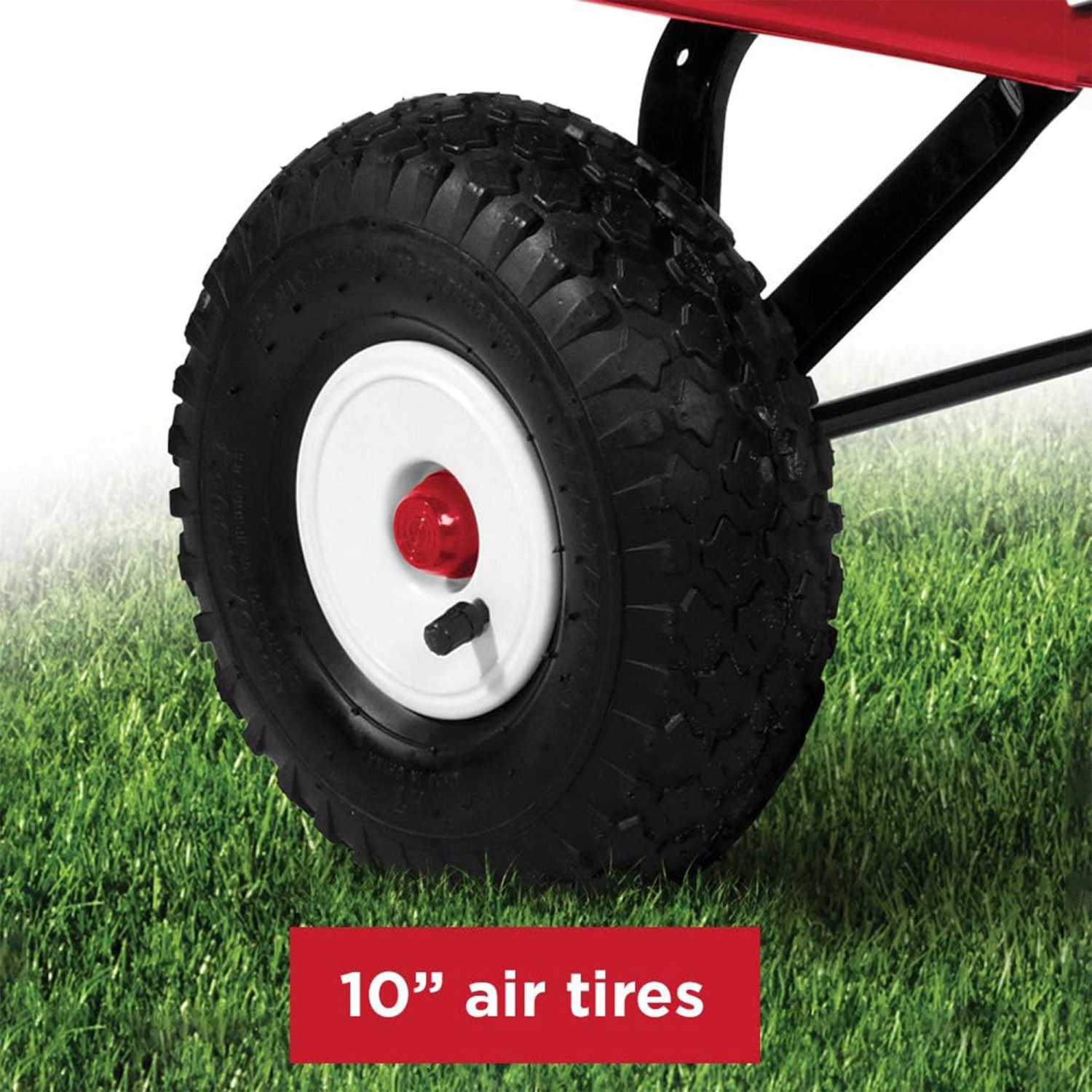 Radio Flyer – Chariot tout-terrain classique en acier et en bois, rouge