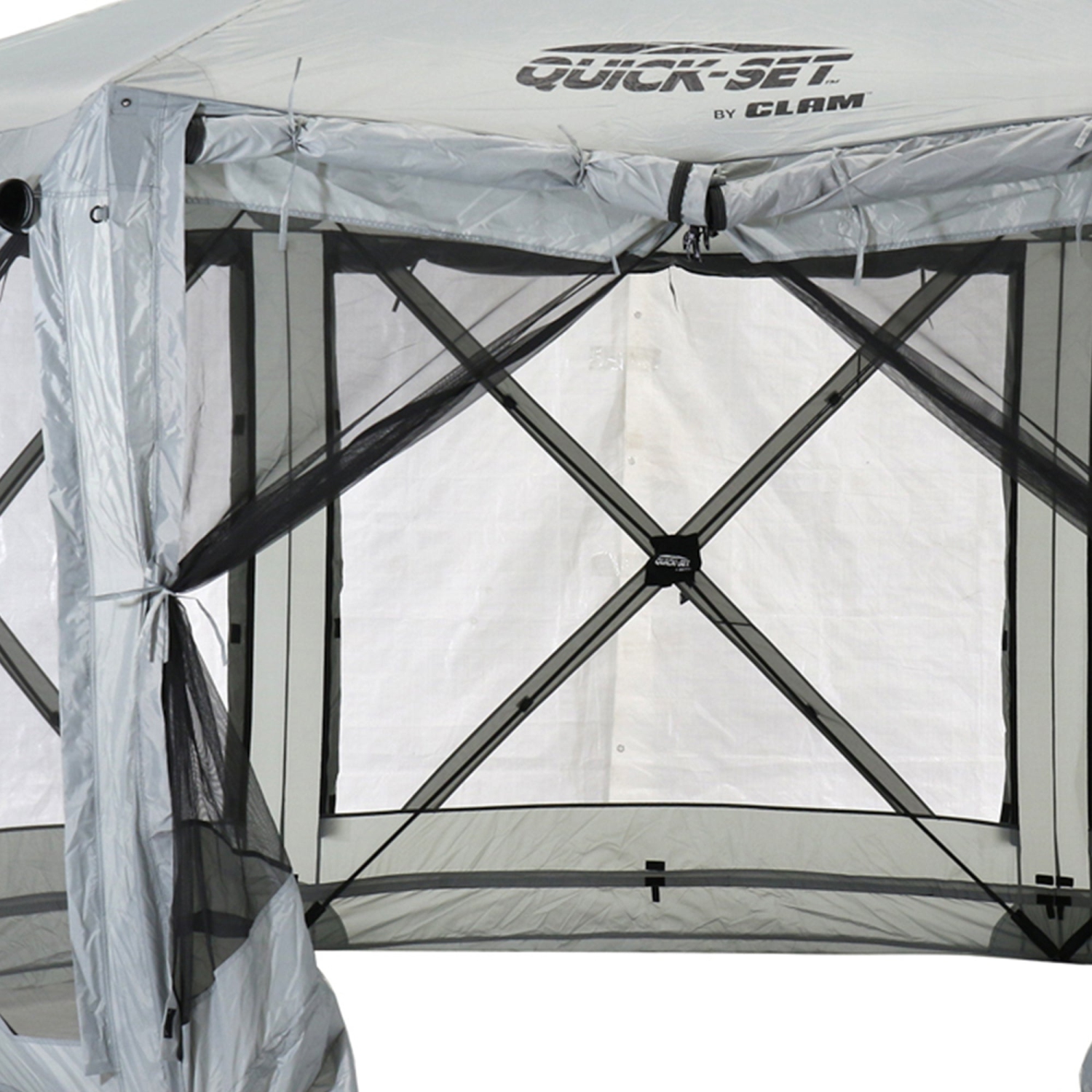 CLAM Quick-Set Pavilion 12.5 x 12.5 Foot Portable Outdoor Canopy Shelter, Gray
