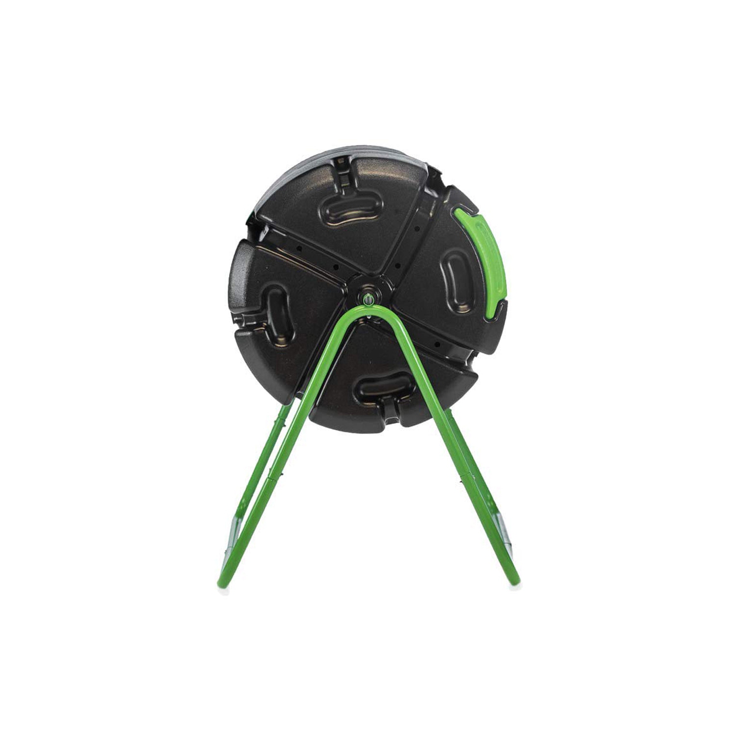 FCMP Outdoor HOTFROG 37 Gallon Plastic Single Roto Tumbling Composter Bin, Green