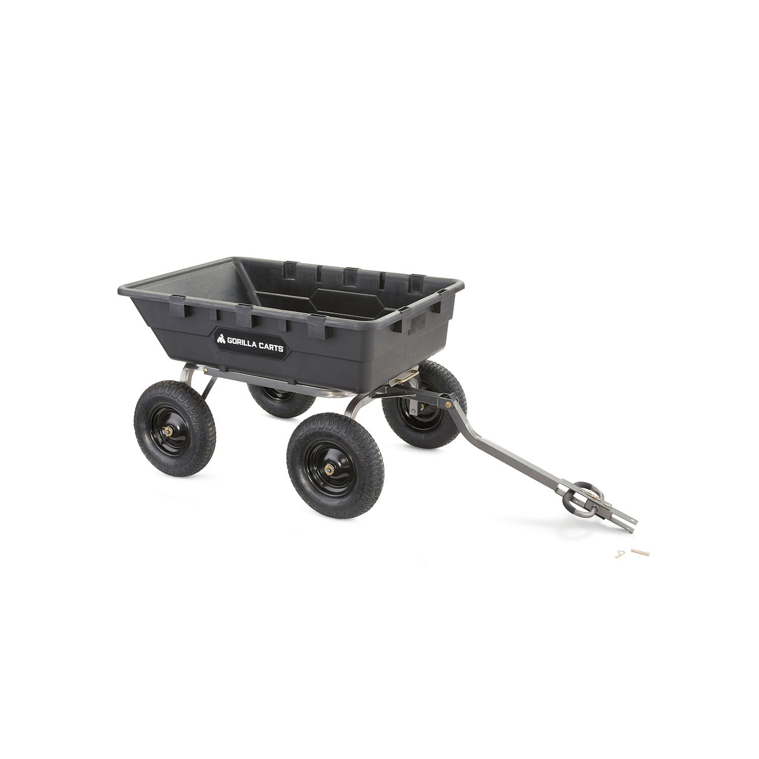 Chariot de jardin en plastique robuste Gorilla Carts avec pneus de 16 po