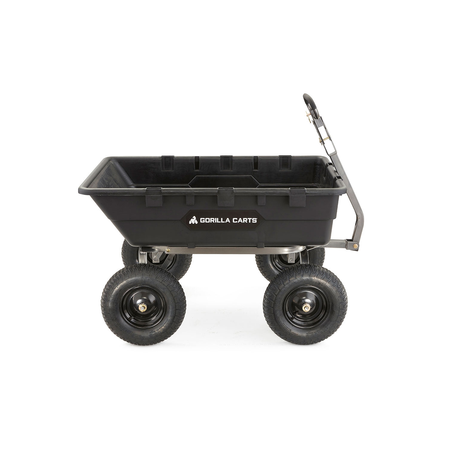 Chariot de jardin en plastique robuste Gorilla Carts avec pneus de 16 po