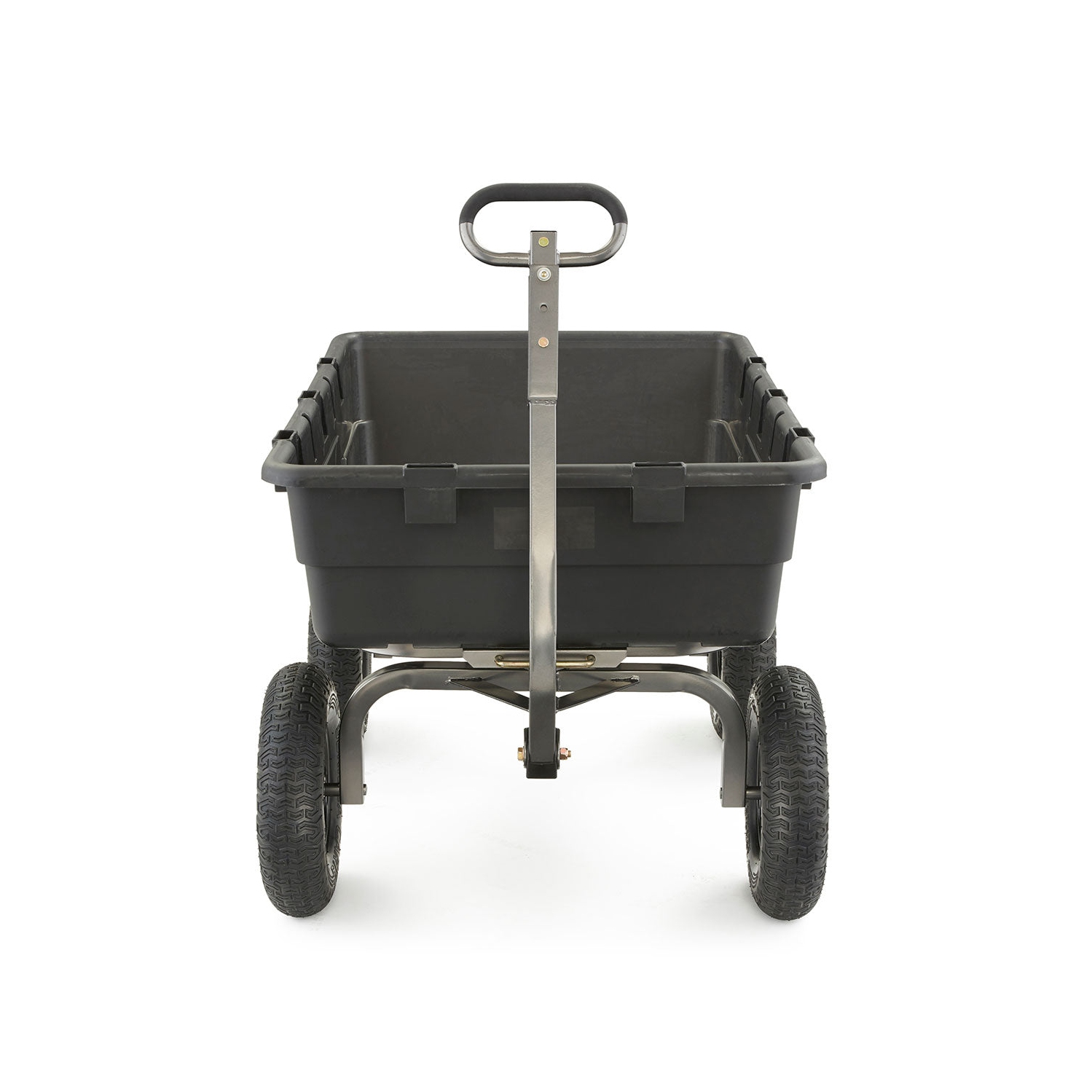 Chariot de jardin en plastique robuste Gorilla Carts avec pneus de 16 po