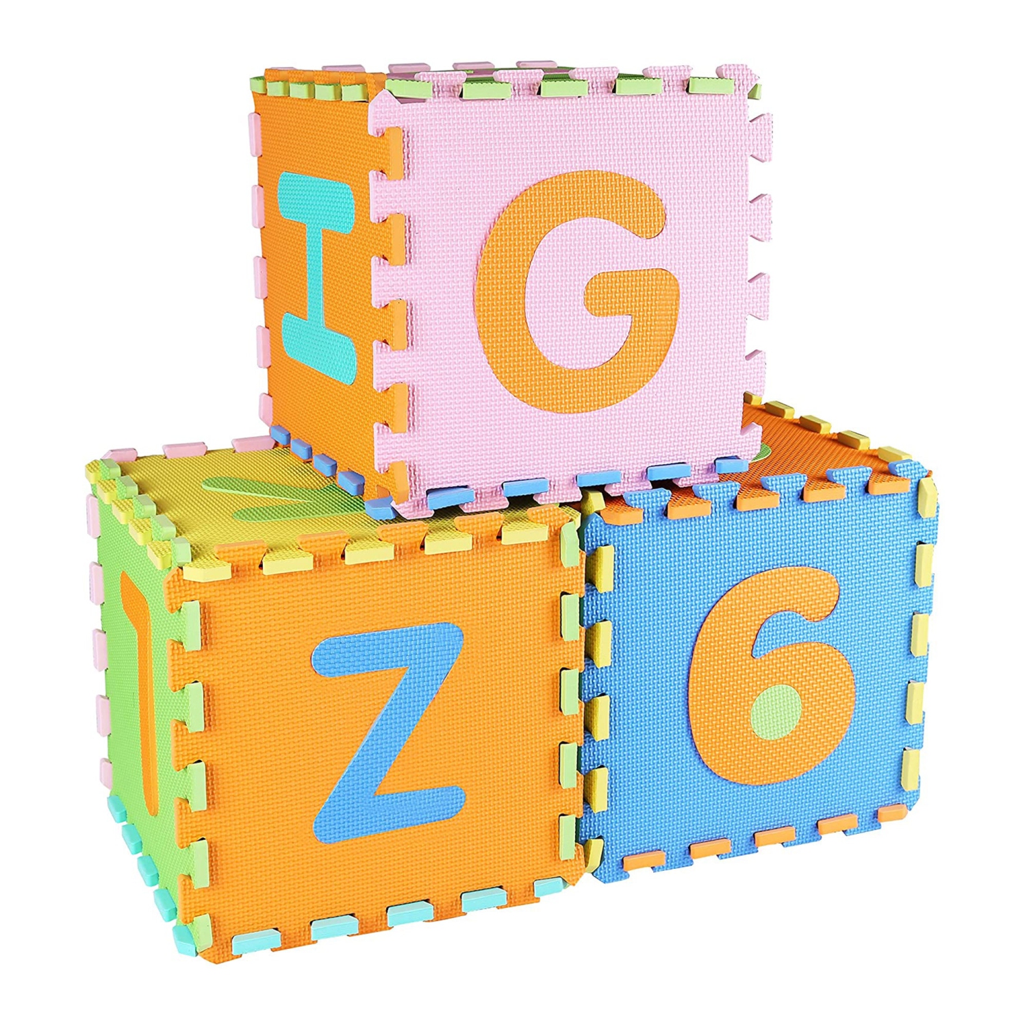 BalanceFrom – Tapis d’exercice en mousse à casse-tête et à blocage épais, 9 couleurs, 36 lb