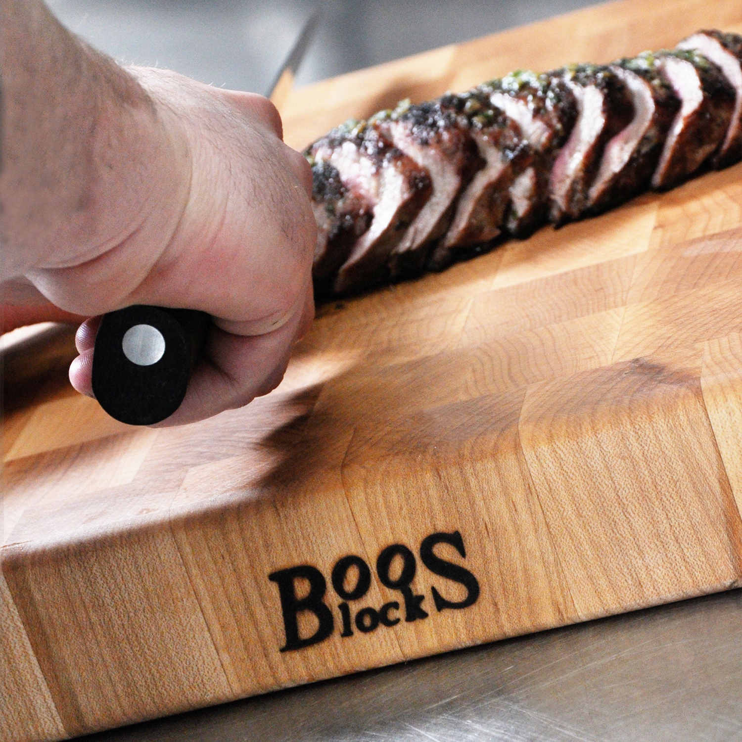 John Boos – petite planche à découper en bois d’érable pour cuisine, 12 x 12 x 3 po