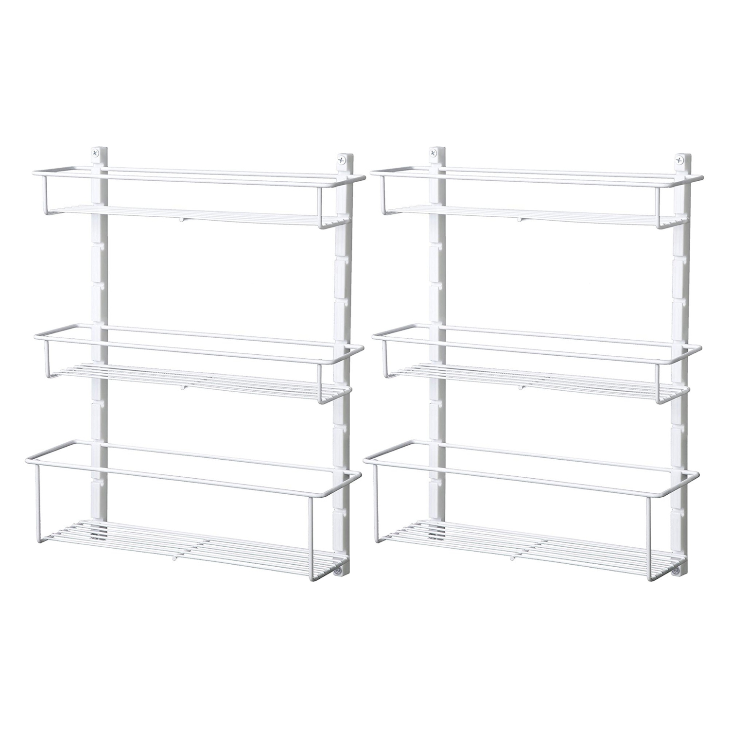 ClosetMaid Adjustable 3 Shelf Spice Rack for Cabinet/Wall Mount, White