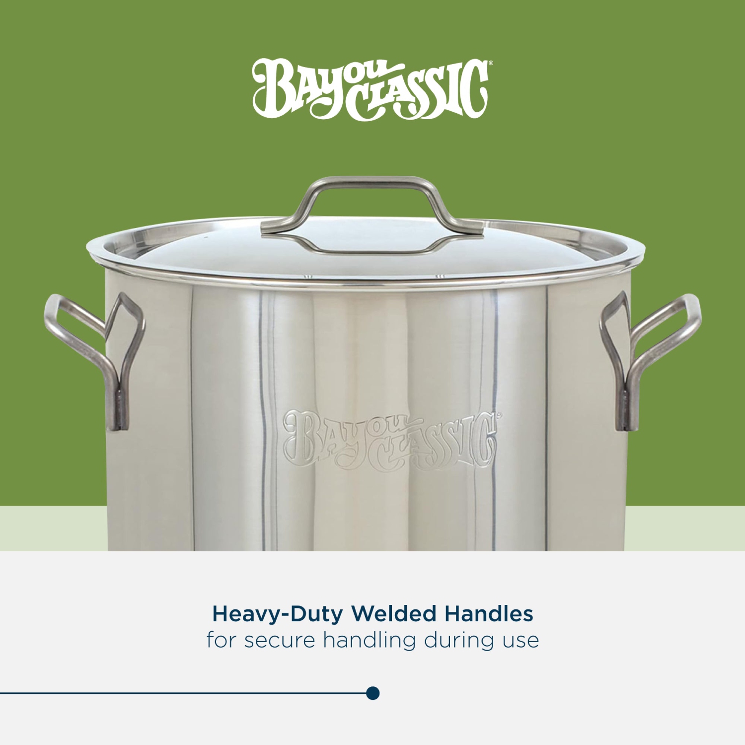 Bouilloire en acier inoxydable de 30 pintes/7,5 gallons avec couvercle de Bayou Classic