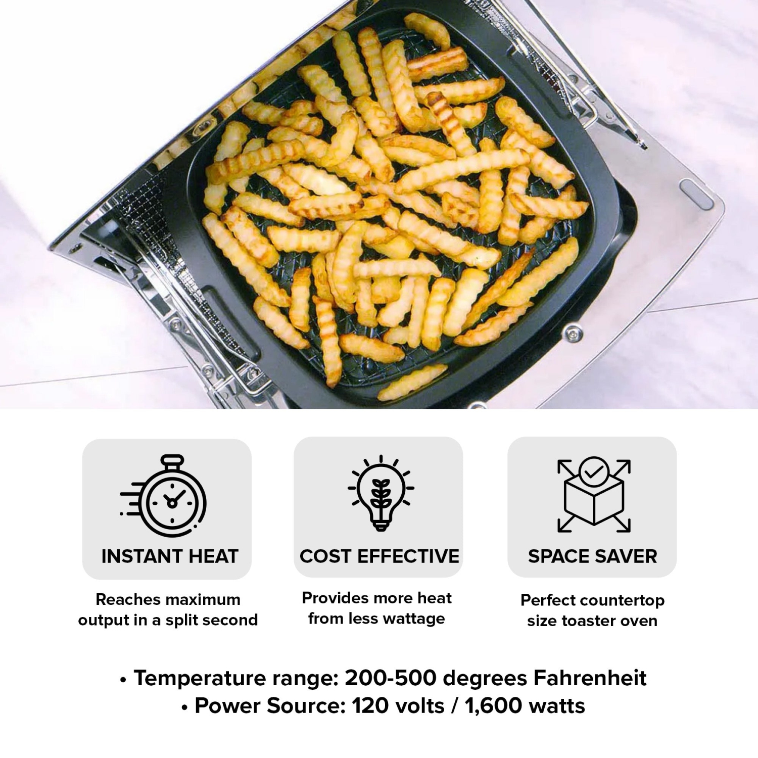 Sengoku – Four grille-pain de comptoir HeatMate à technologie graphite, blanc coquille d'oeuf