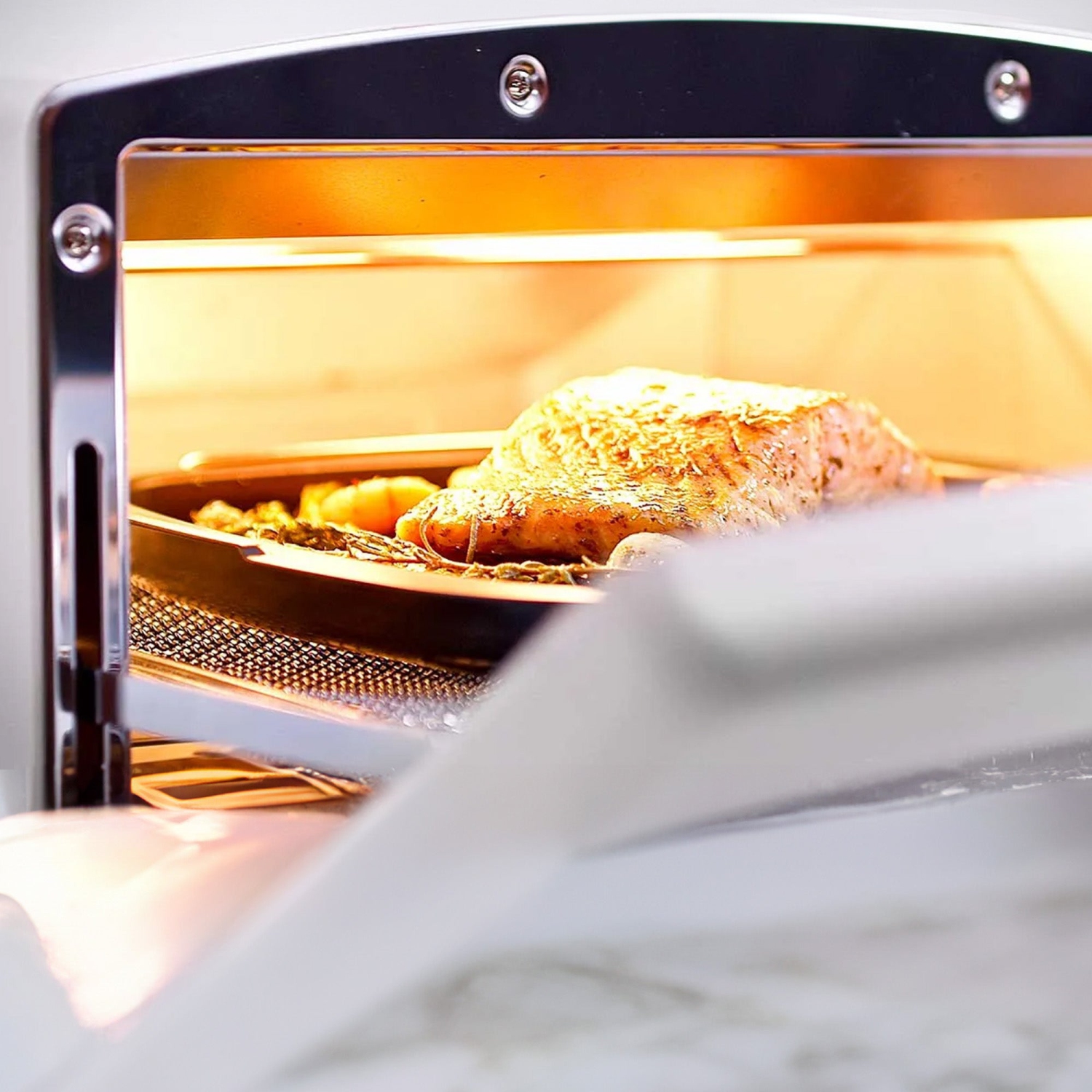 Sengoku – Four grille-pain de comptoir HeatMate à technologie graphite, blanc coquille d'oeuf