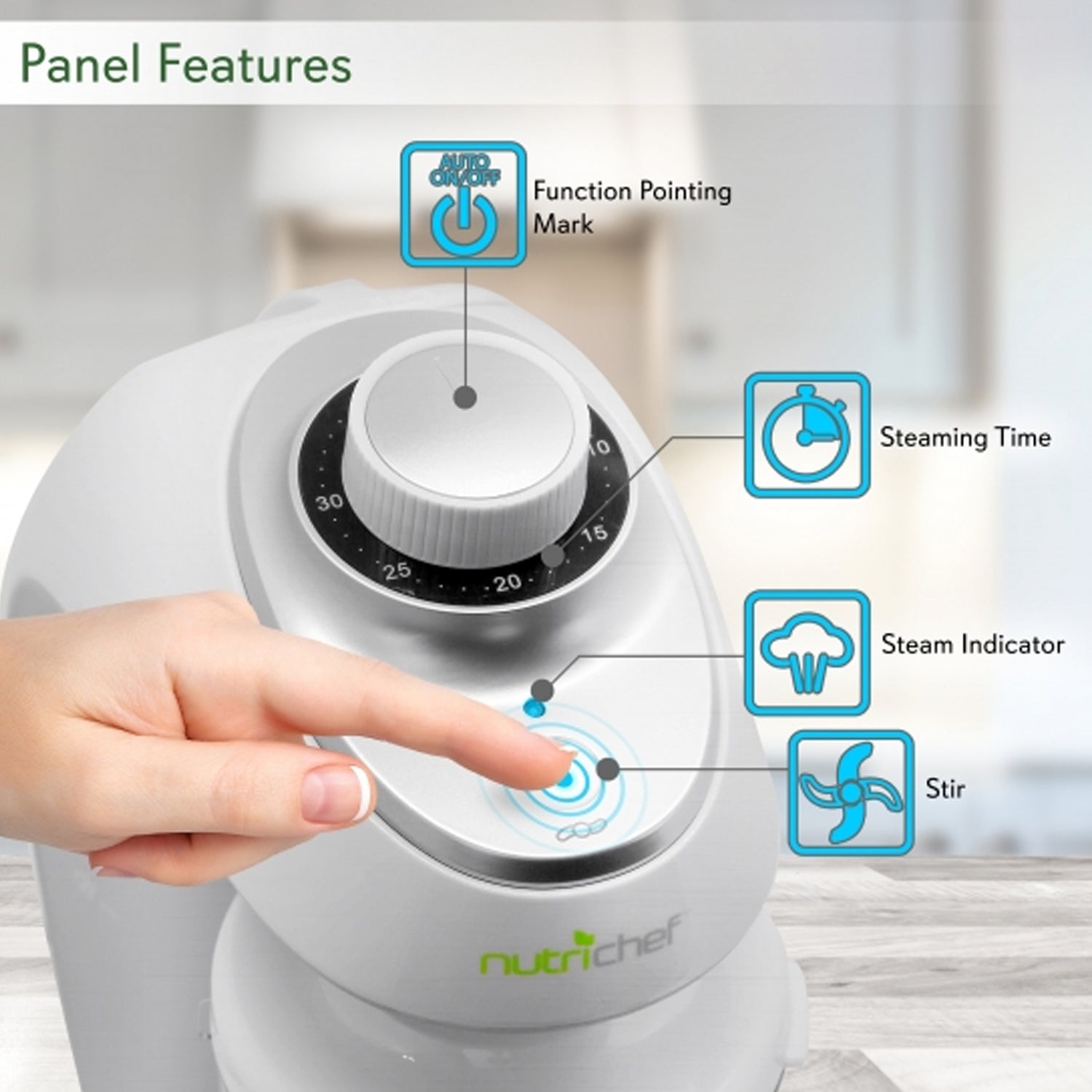 Robot culinaire en purée, mélangeur et cuiseur à vapeur de NutriChef Electric pour bébés