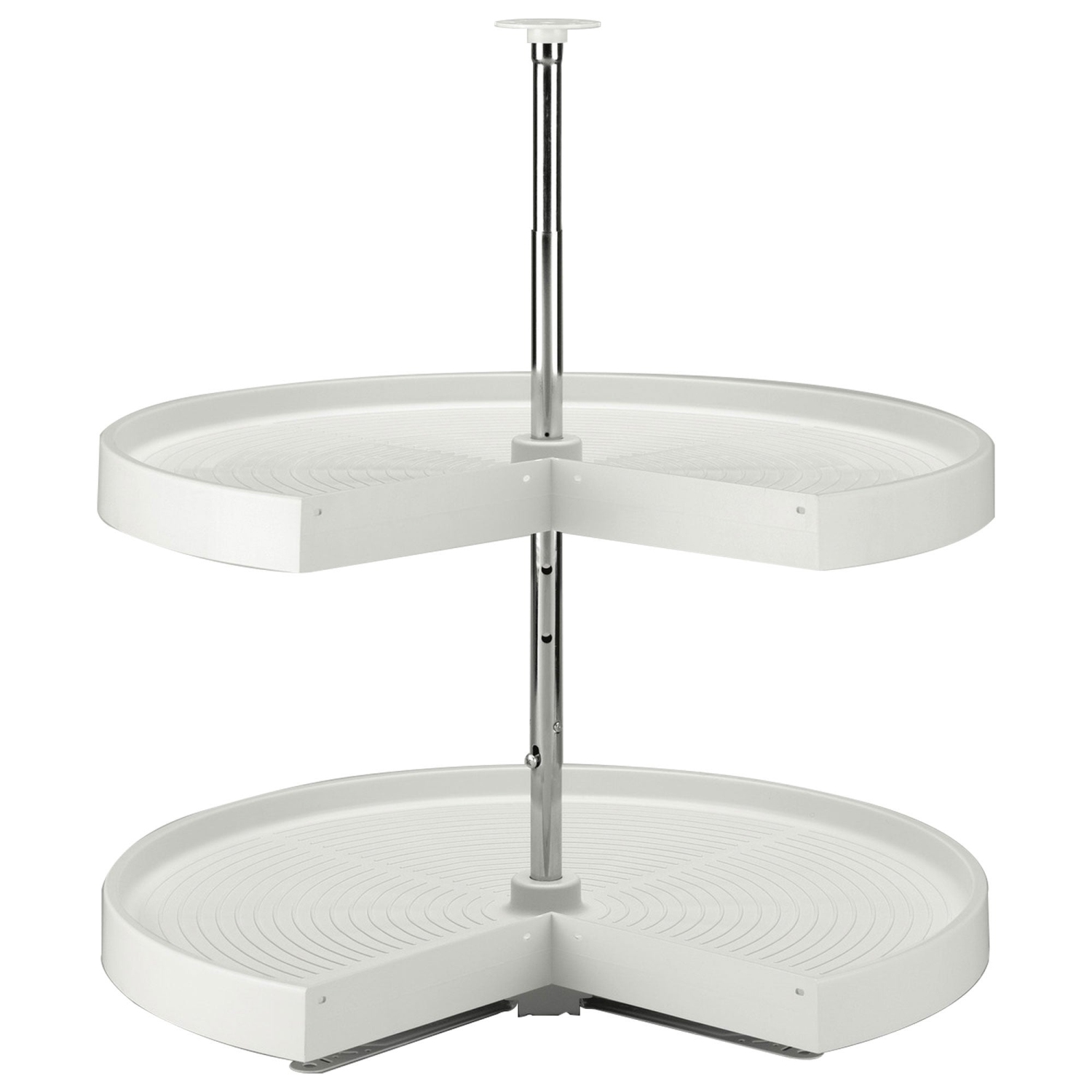 Rev-A-Shelf 28&nbsp;po Lazy Susan Pie-Cut Polymer deux tablettes, blanc, LD-2942-28-11-1