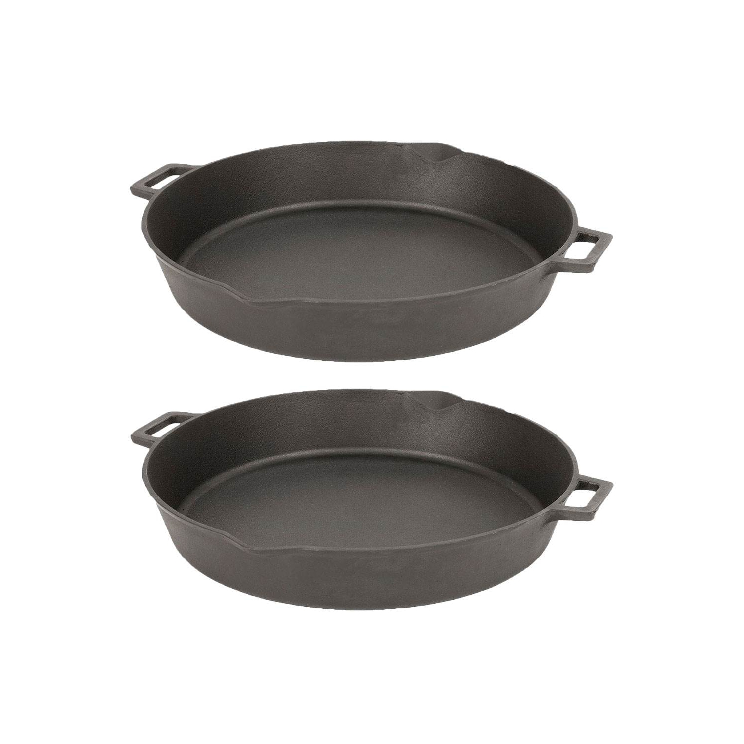 Bayou Classic 16 Inch Oven Safe Cast Iron Skillet Cooking Pot, Black