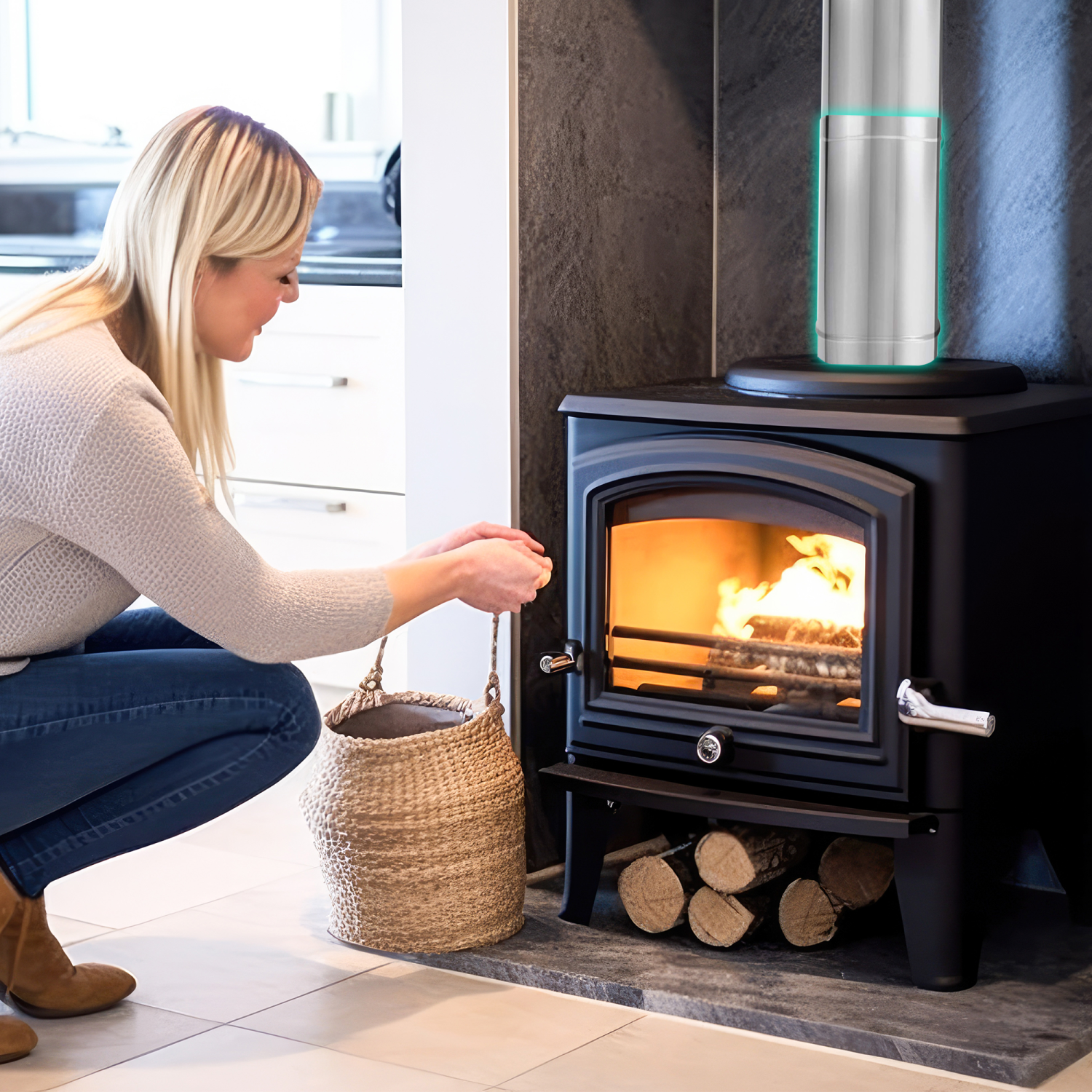 DuraVent – tuyau de cuisinière à paroi simple en acier inoxydable DuraBlack de 24 x 6 po, argenté