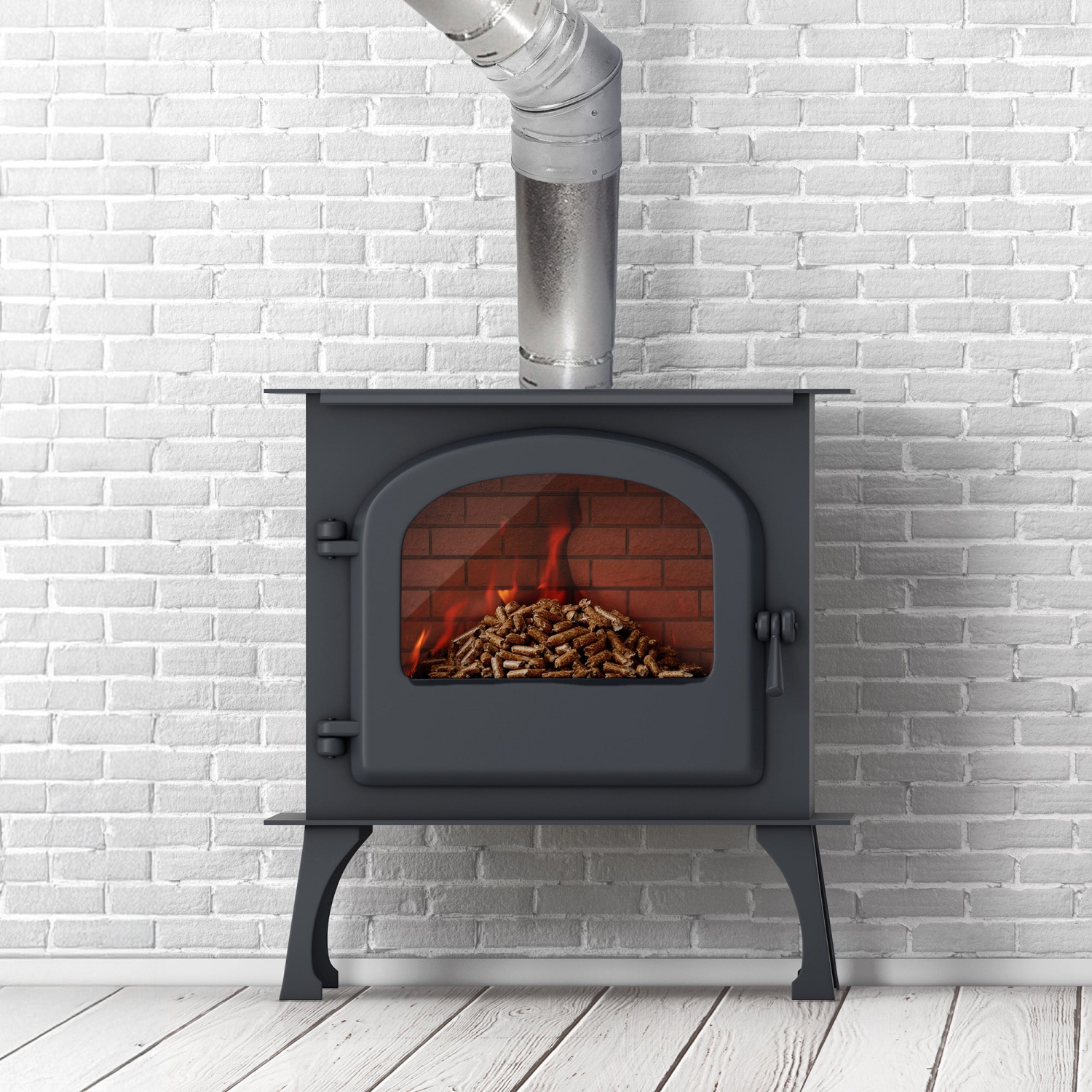 DuraVent – tuyau de cuisinière coudé à 45 degrés en acier inoxydable PelletVent, 6 po, argenté