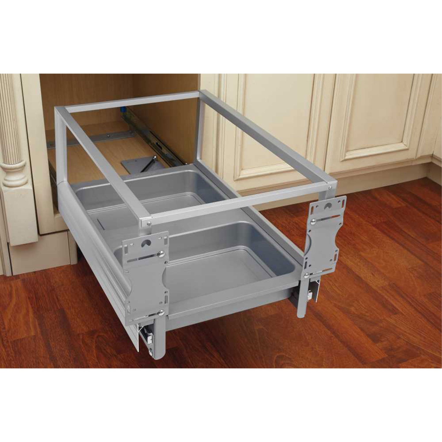 Rev-A-Shelf Double Pullout Kitchen Trash Can 27 qt. Rev-A-Motion, 5149-1527DM-217