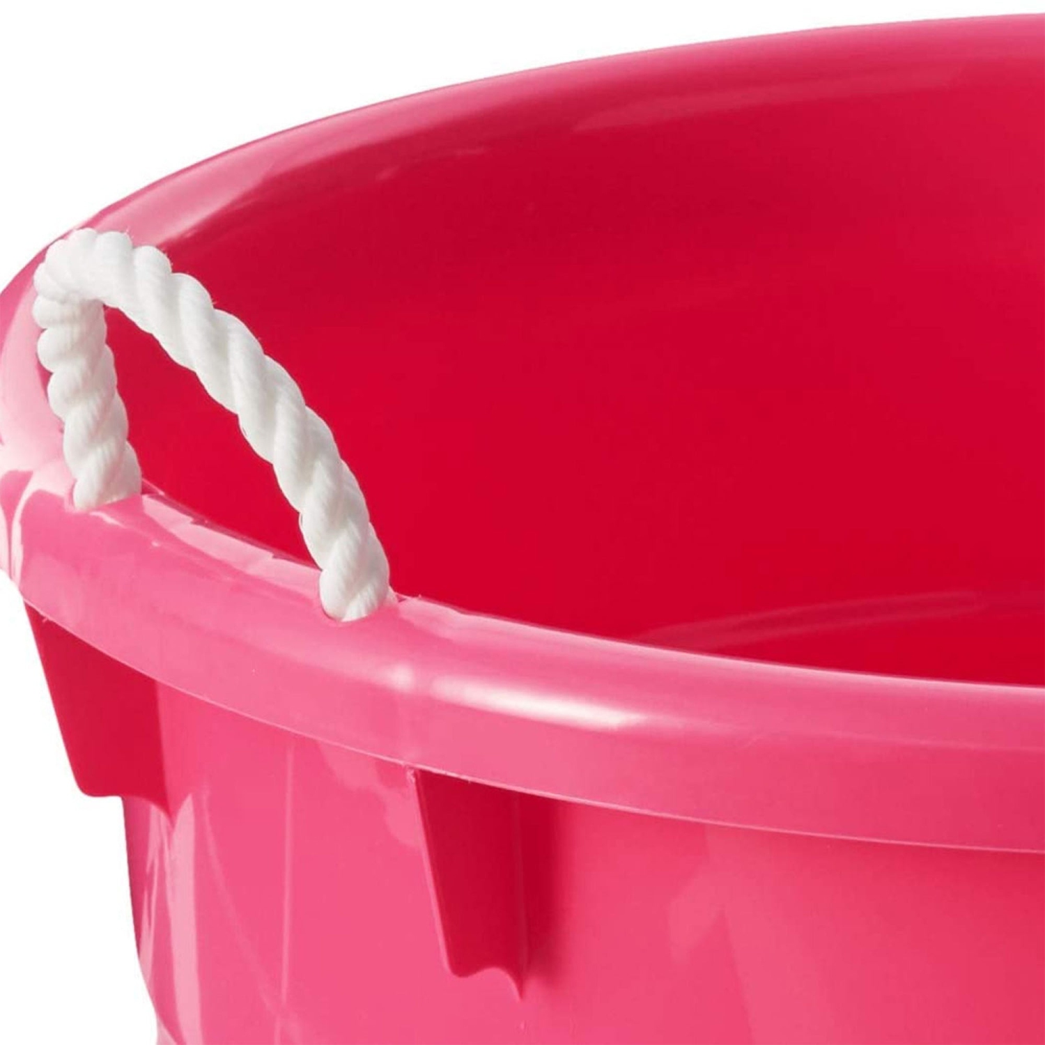 Homz Plastic 18 Gallon Utility Bucket Tub Container with Handles, Pink