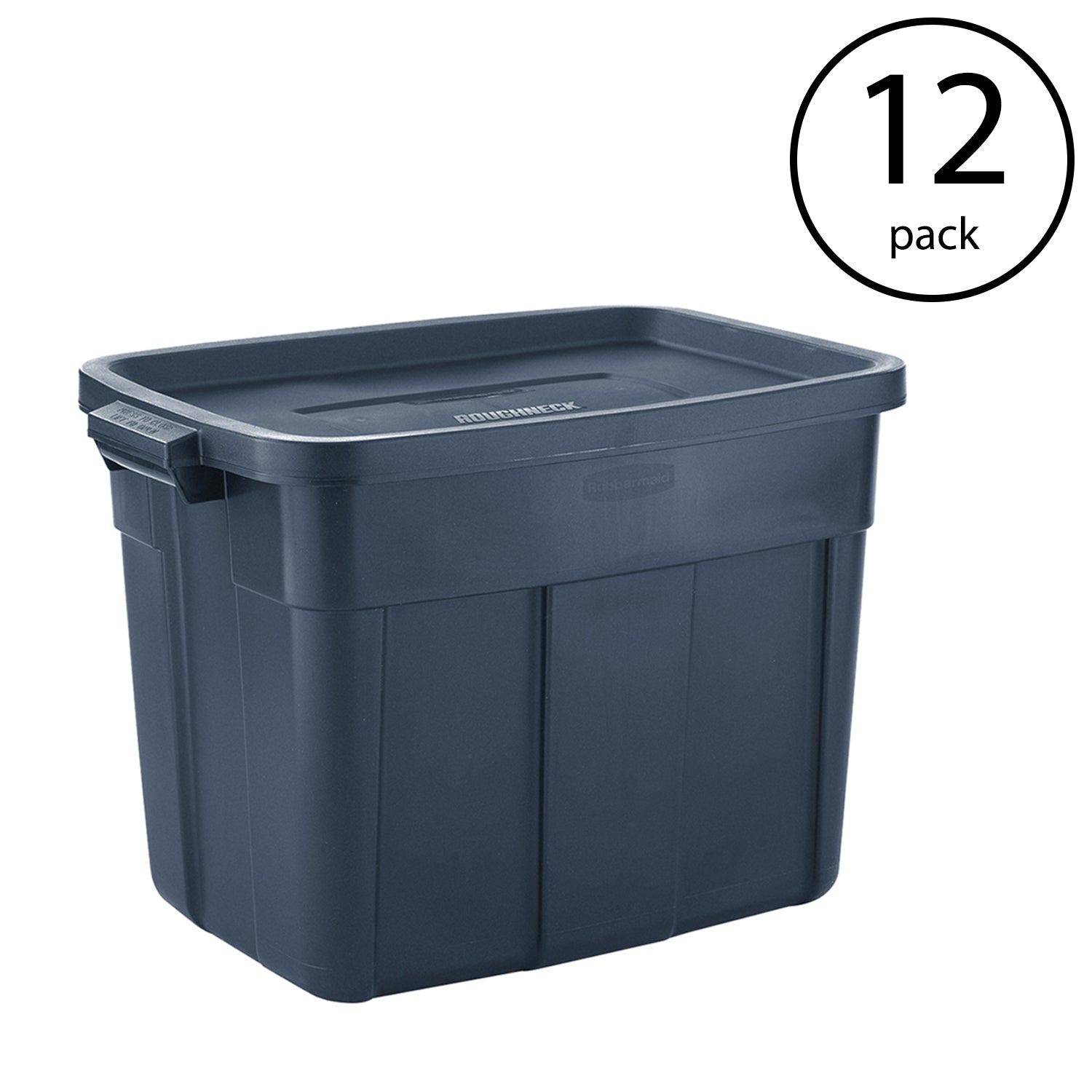 Rubbermaid 18 Gallon Stackable Storage Container, Dark Indigo Metallic
