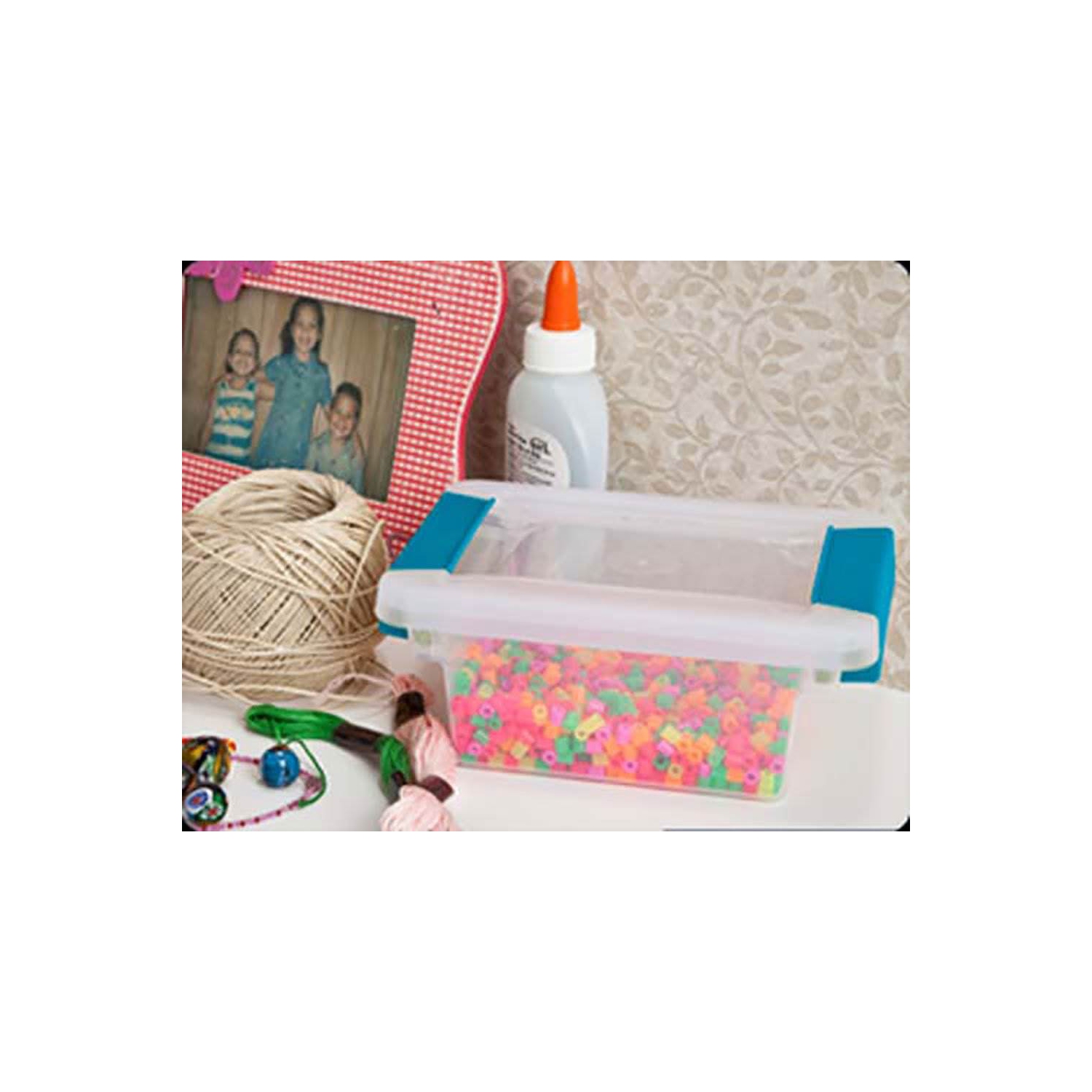 Sterilite Plastic Mini Clip Storage Box Container with Latching Lid, 18 Pack