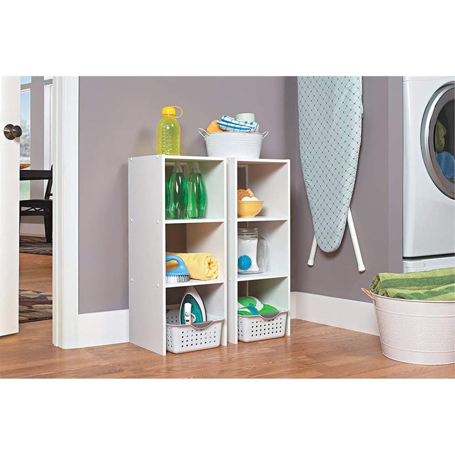 ClosetMaid Decorative Home Stackable 2-Cube Organizer Storage, White