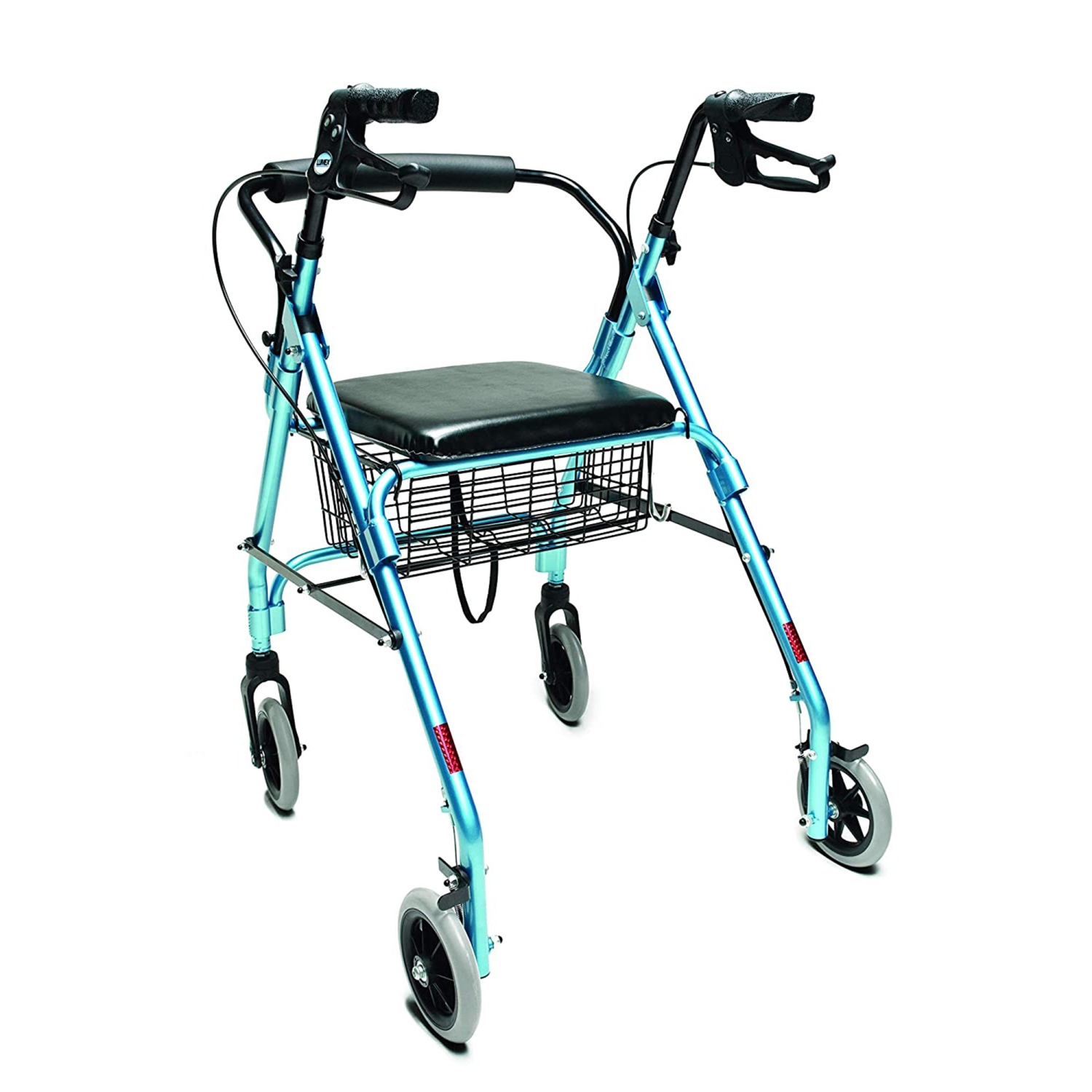Graham Field – ambulateur Lumex Walkabout Lite avec siège et roues de 6 po, turquoise