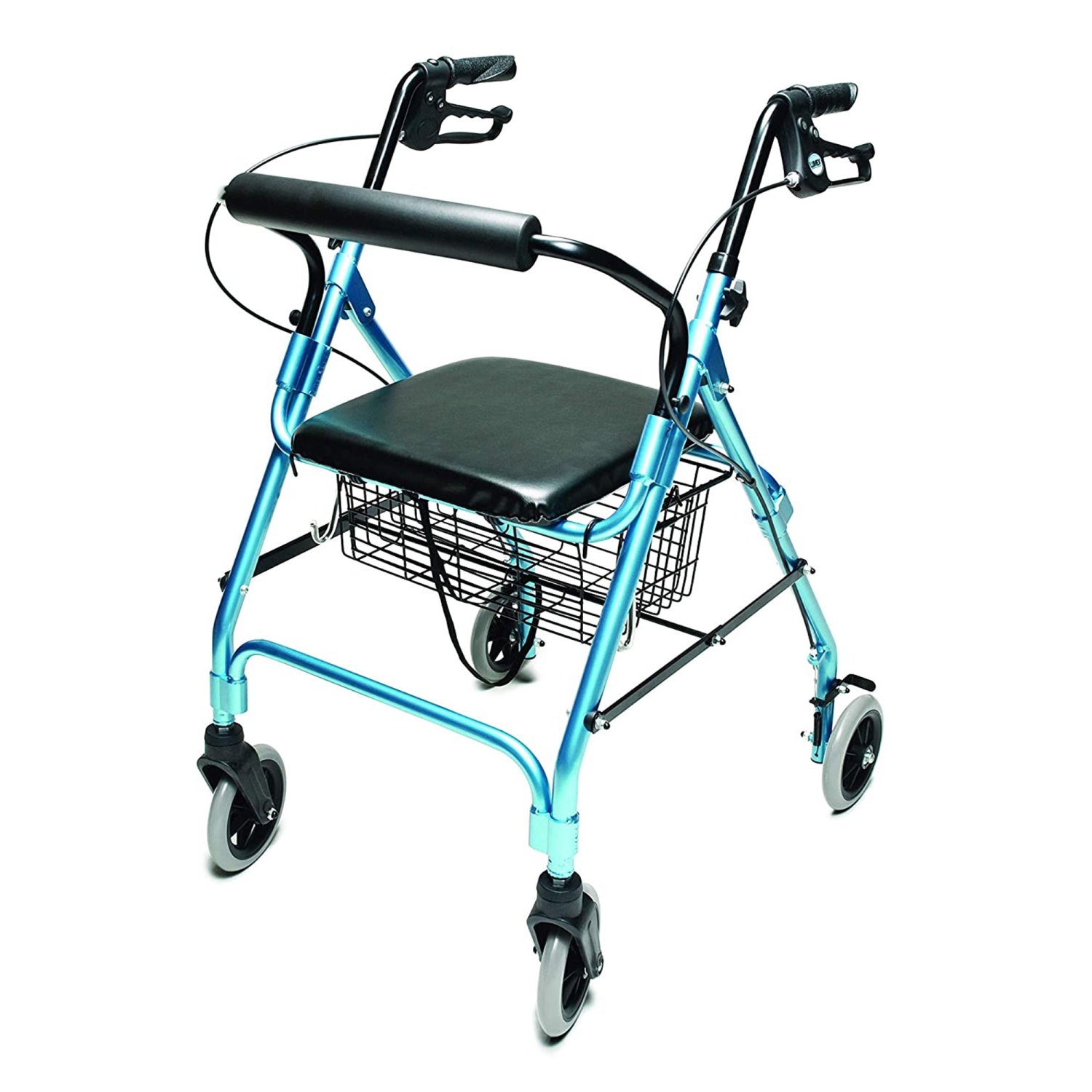 Graham Field – ambulateur Lumex Walkabout Lite avec siège et roues de 6 po, turquoise