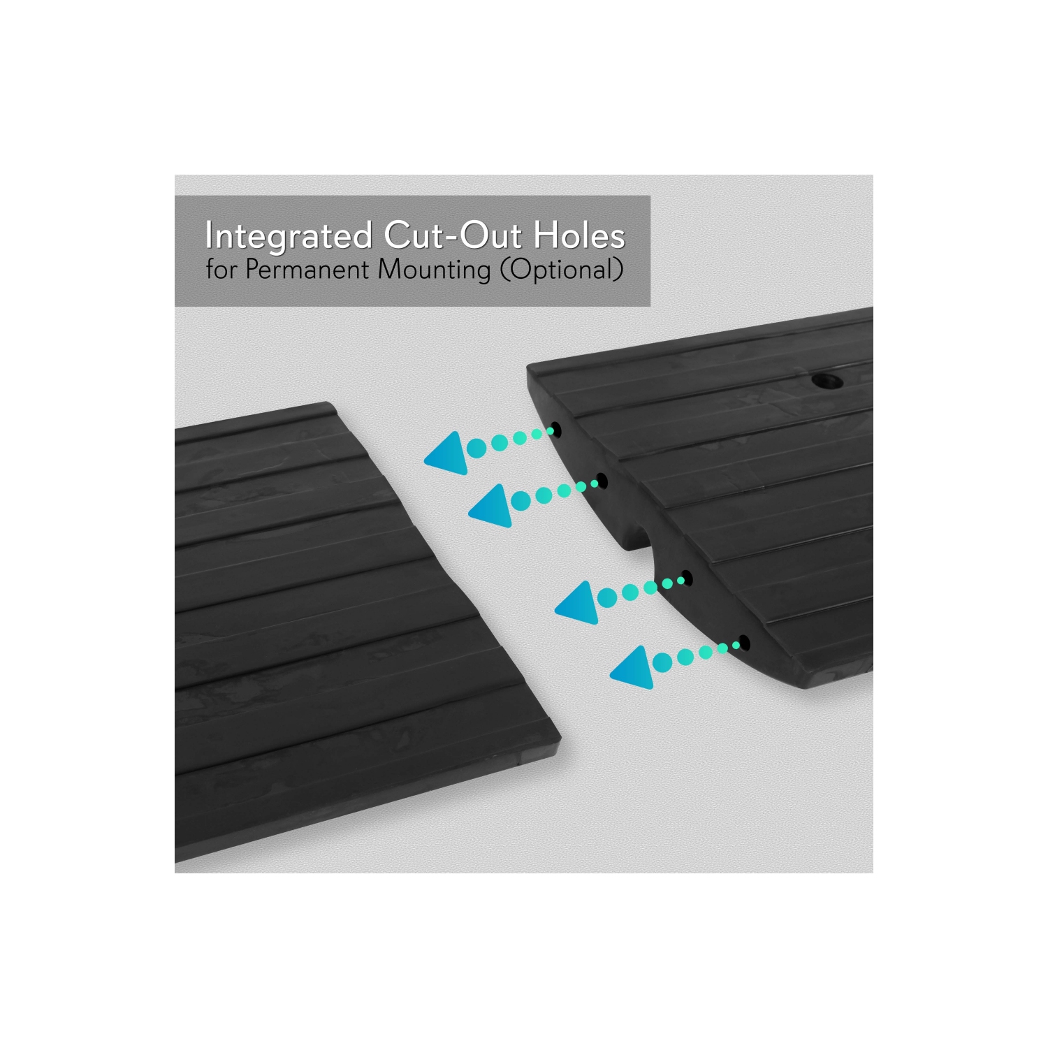 Car/Truck Curb Ramp - Driveway Rubber Threshold Car Curb-Side Bridge