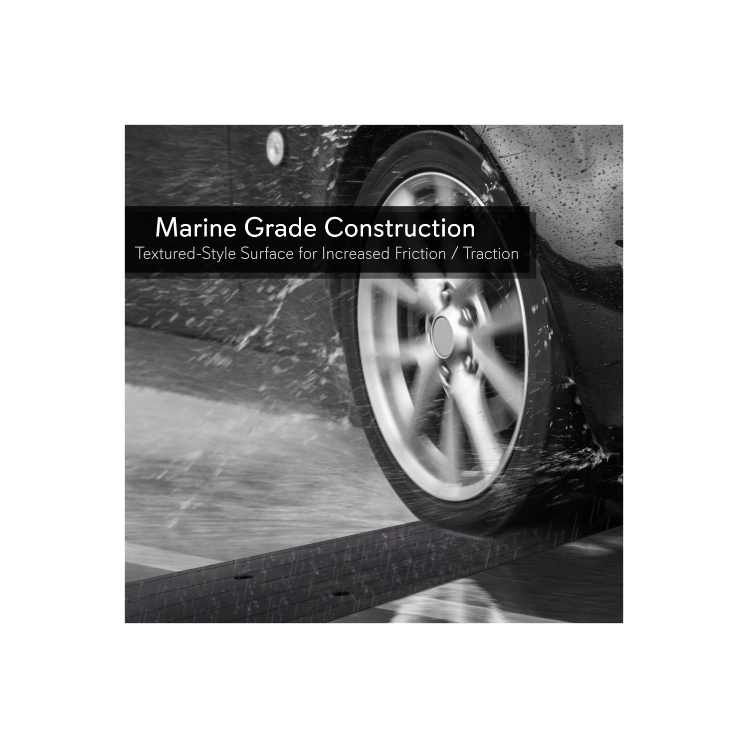 Car/Truck Curb Ramp - Driveway Rubber Threshold Car Curb-Side Bridge