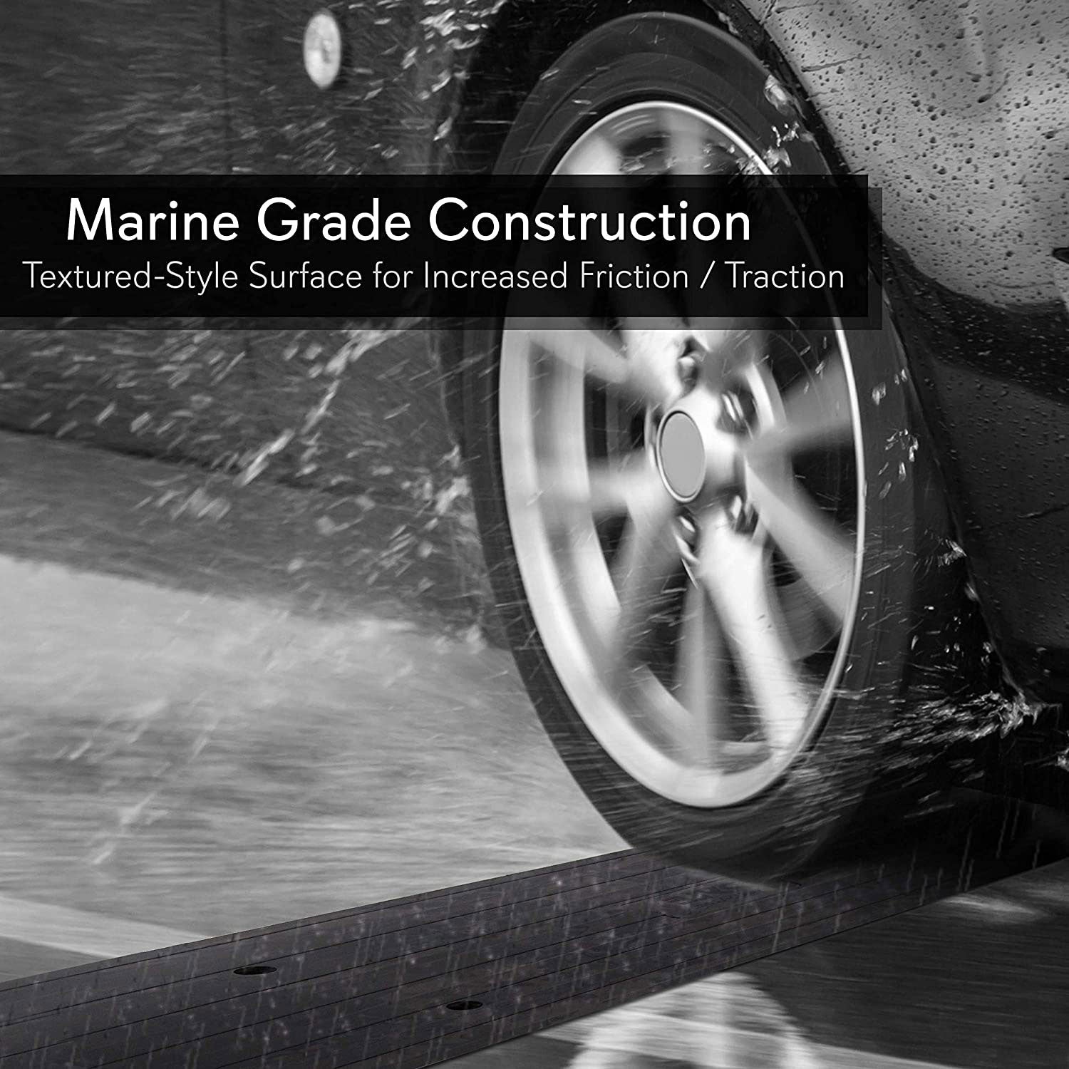 Car/Truck Curb Ramp - Driveway Rubber Threshold Car Curb-Side Bridge