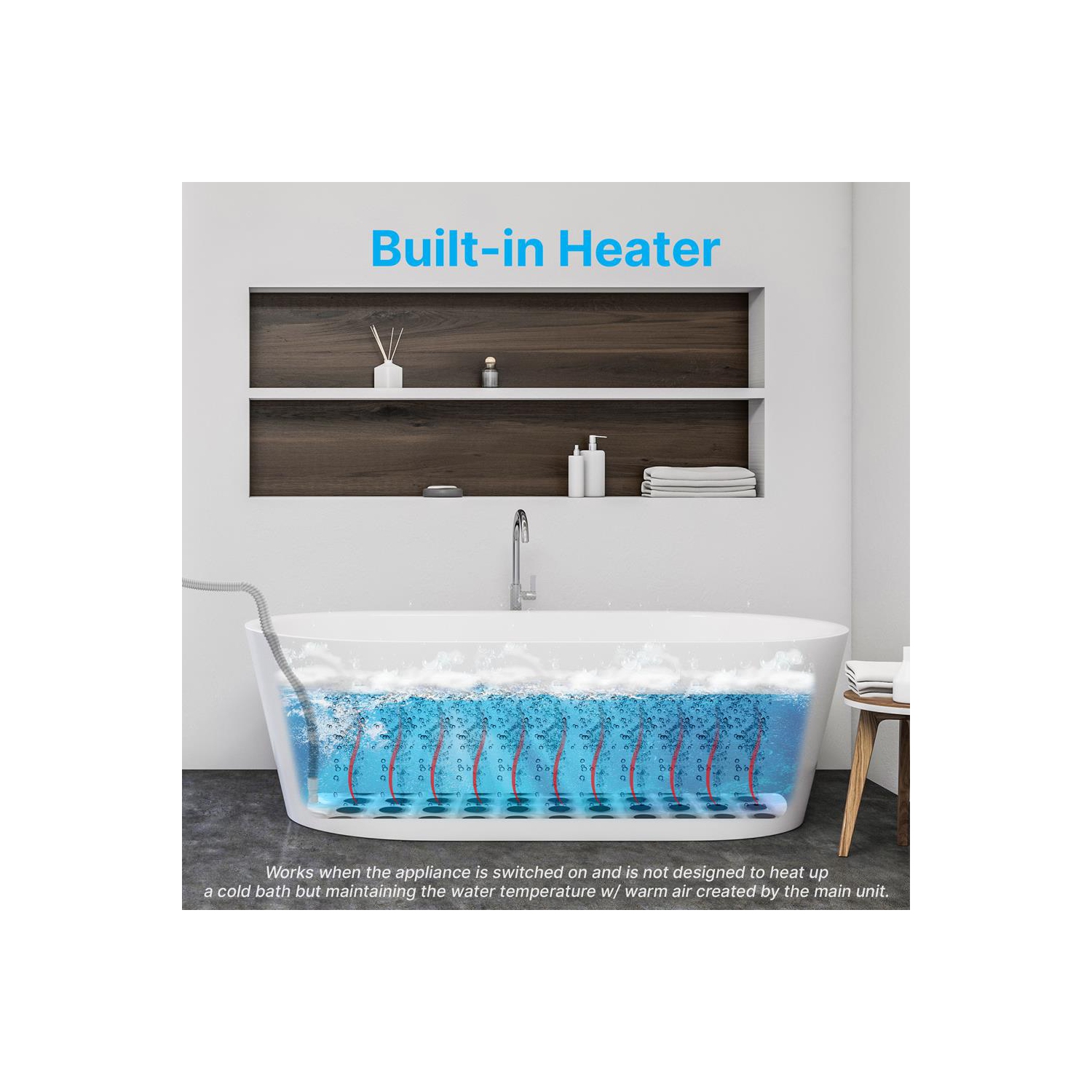 Tapis de bain moussant massage pour le corps avec air chaud