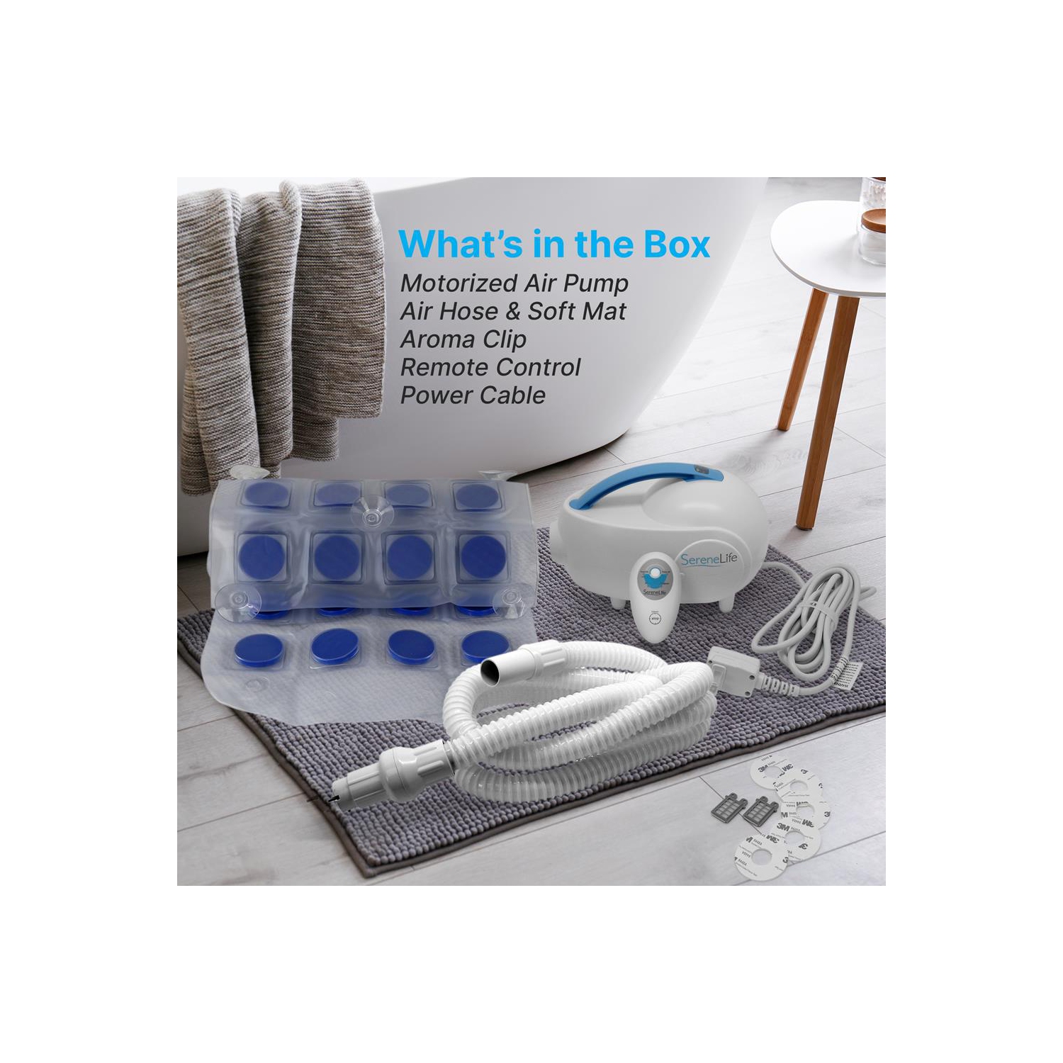 Tapis de bain moussant massage pour le corps avec air chaud