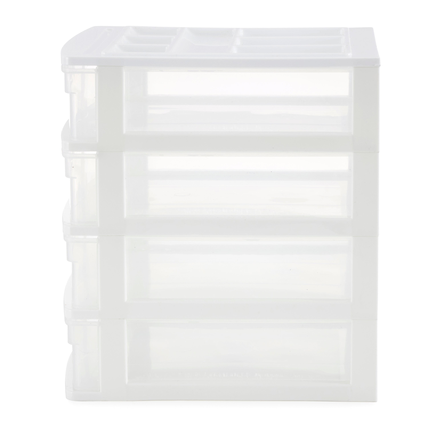 Gracious Living 4 Drawer Desktop Countertop Storage with Organizer Lid