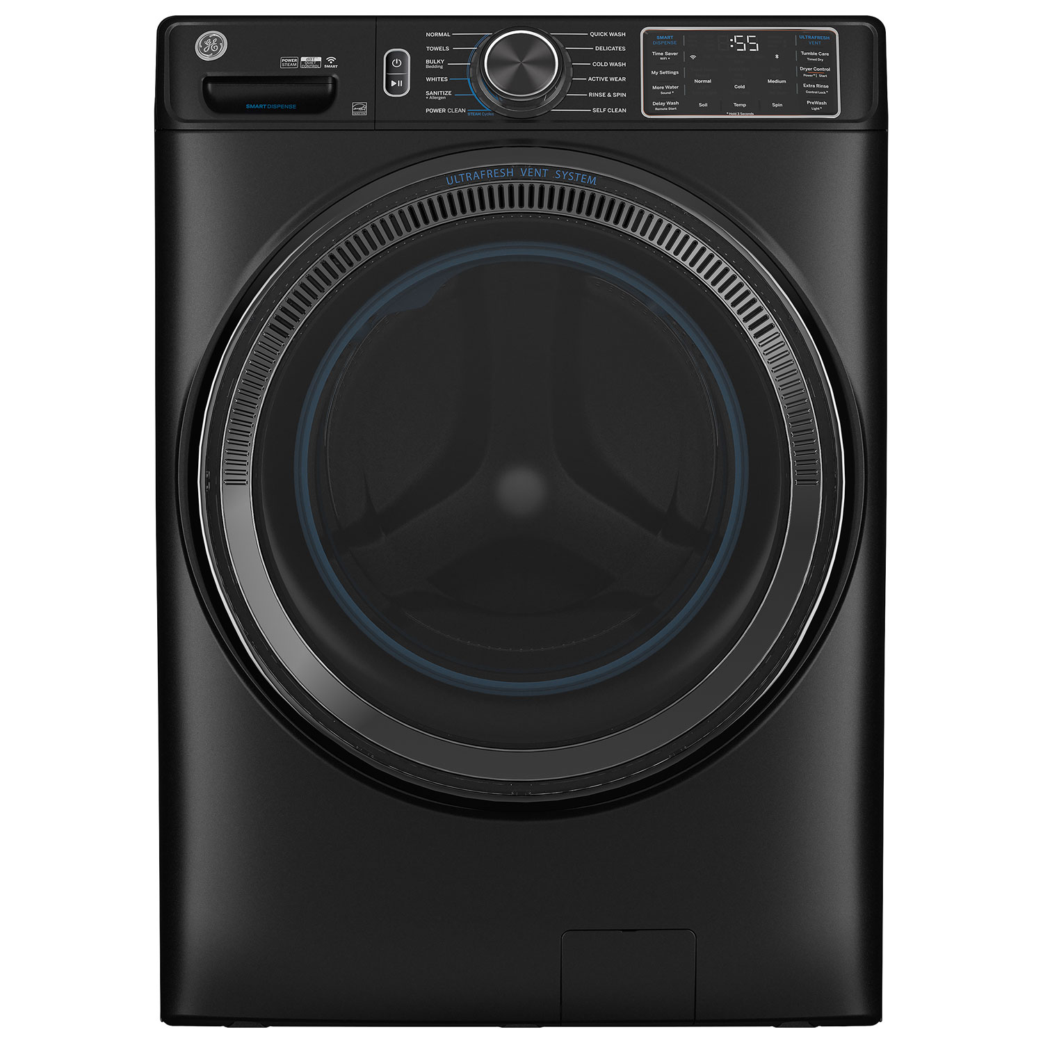 GE 5.8 Cu. Ft. Front Load Steam Washer - Carbon Graphite