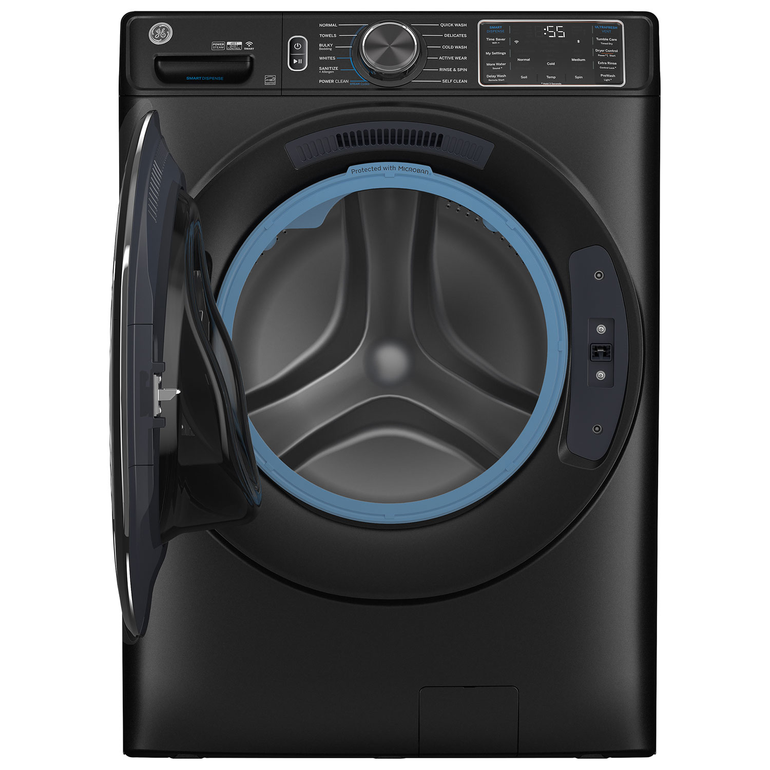 GE 5.8 Cu. Ft. Front Load Steam Washer - Carbon Graphite