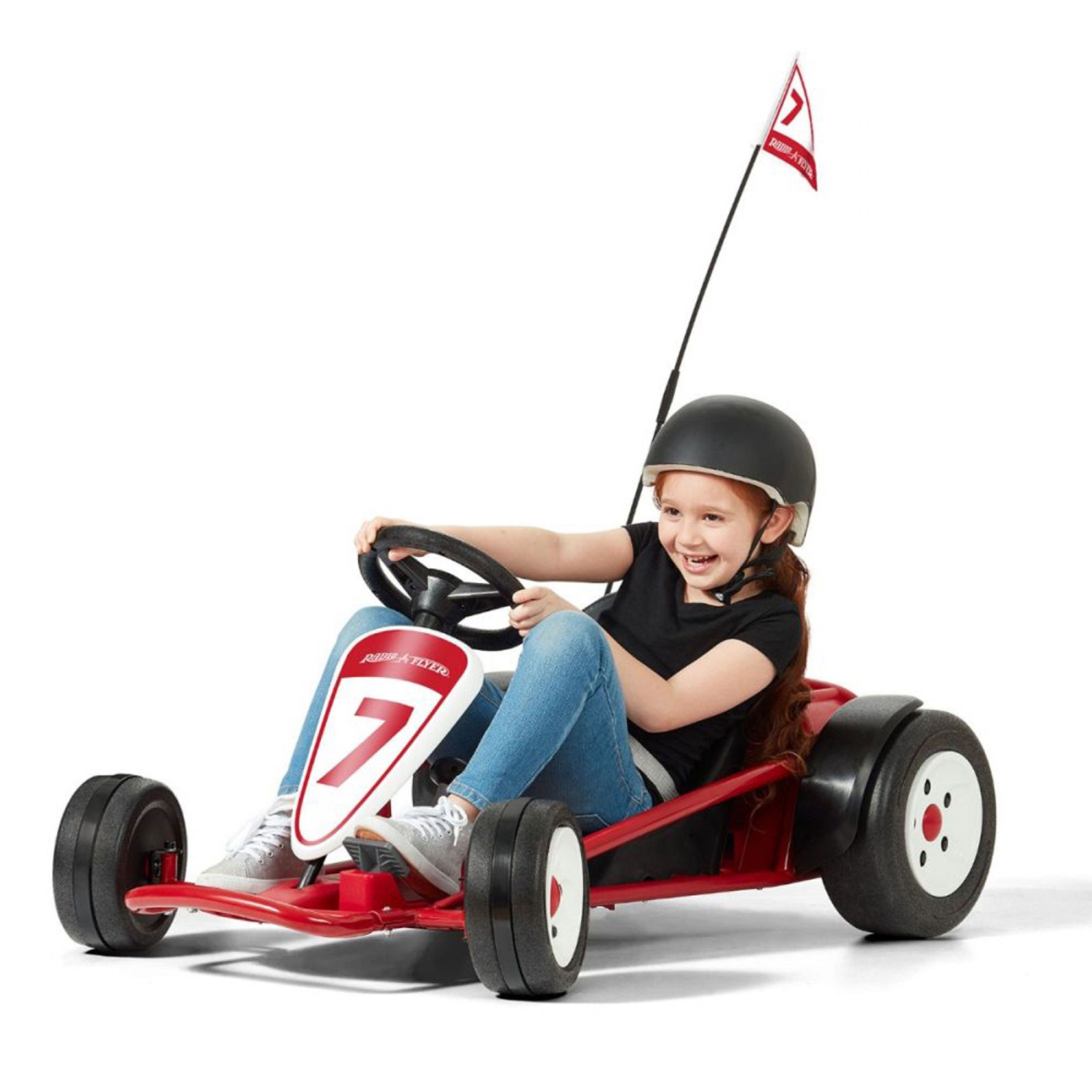 Radio Flyer – Kart à l’extérieur ajustable et alimenté par piles pour enfants, 941HZ, rouge