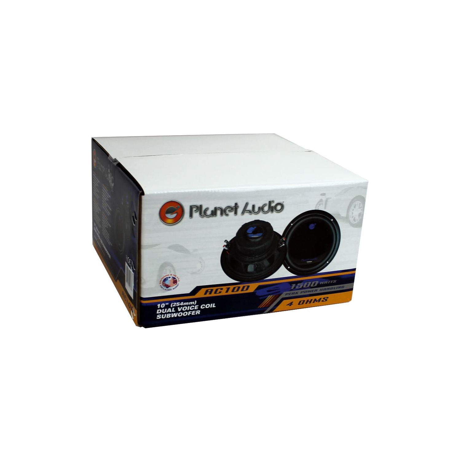 Haut-parleur d'extrêmes graves à bobine acoustique double 4&nbsp;Ohm 10 po 1500&nbsp;W de Planet Audio pour l'auto