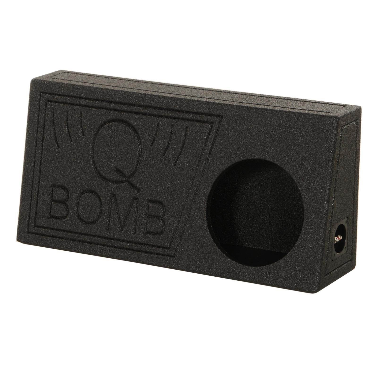 Q caisson d'extrêmes graves ventilé QBomb simple de 10 po avec revêtement de caisse vaporisable noir