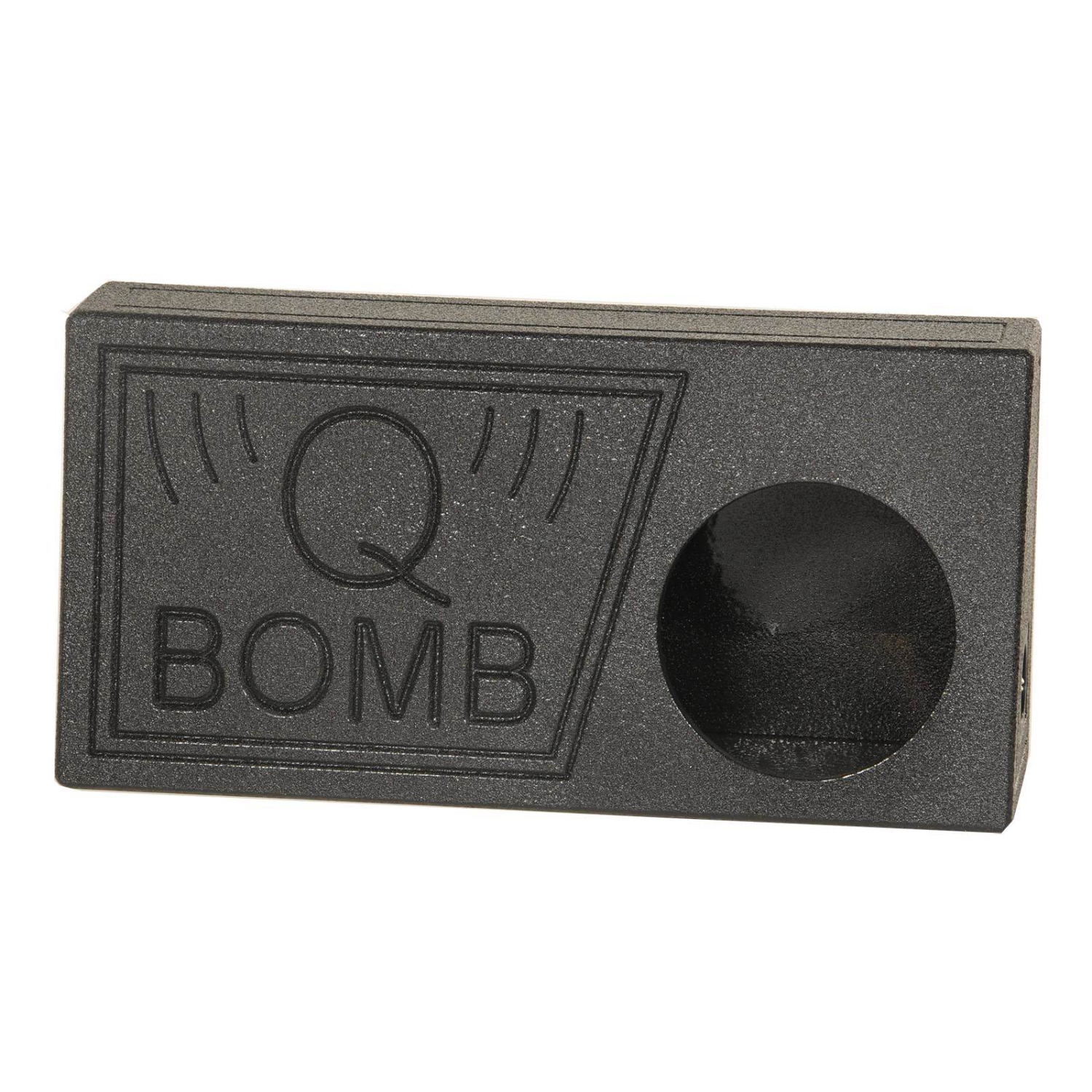 Q caisson d'extrêmes graves ventilé QBomb simple de 10 po avec revêtement de caisse vaporisable noir