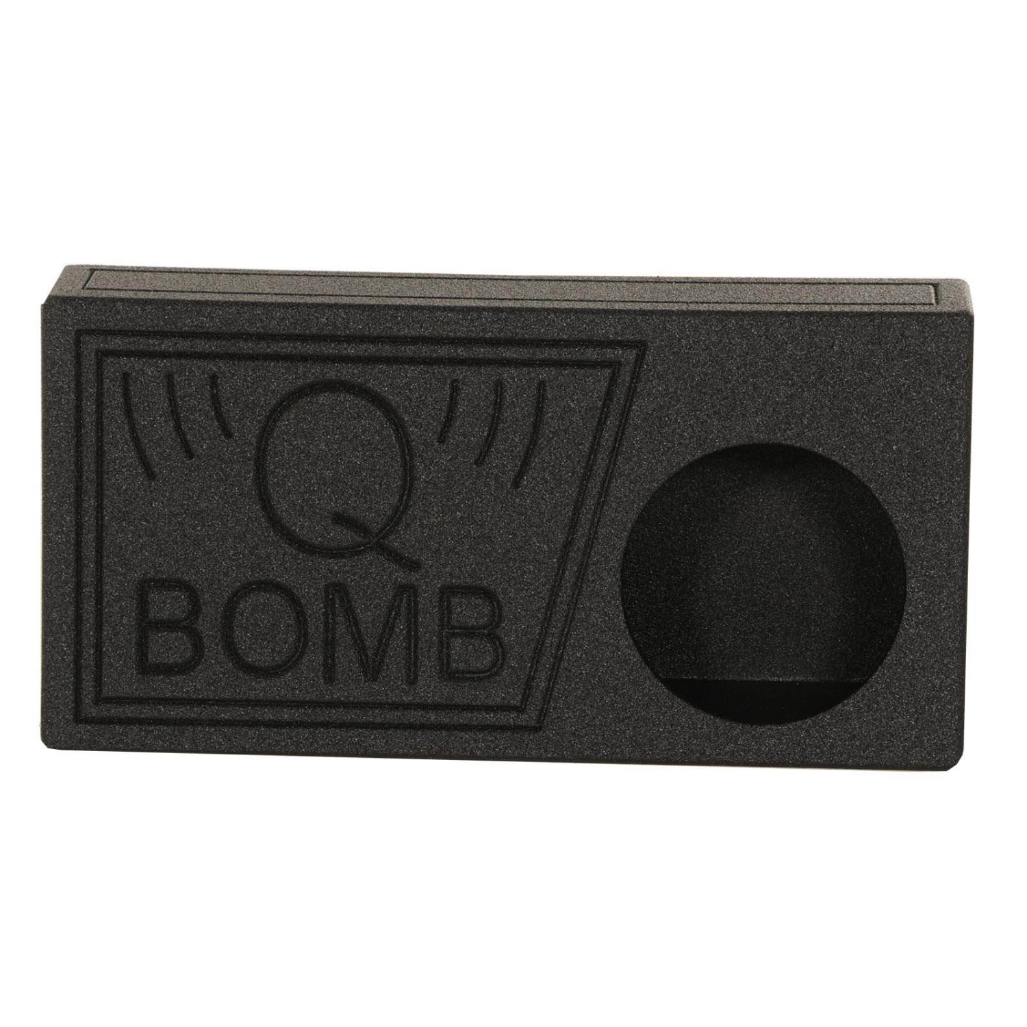 Q caisson d'extrêmes graves ventilé QBomb simple de 10 po avec revêtement de caisse vaporisable noir
