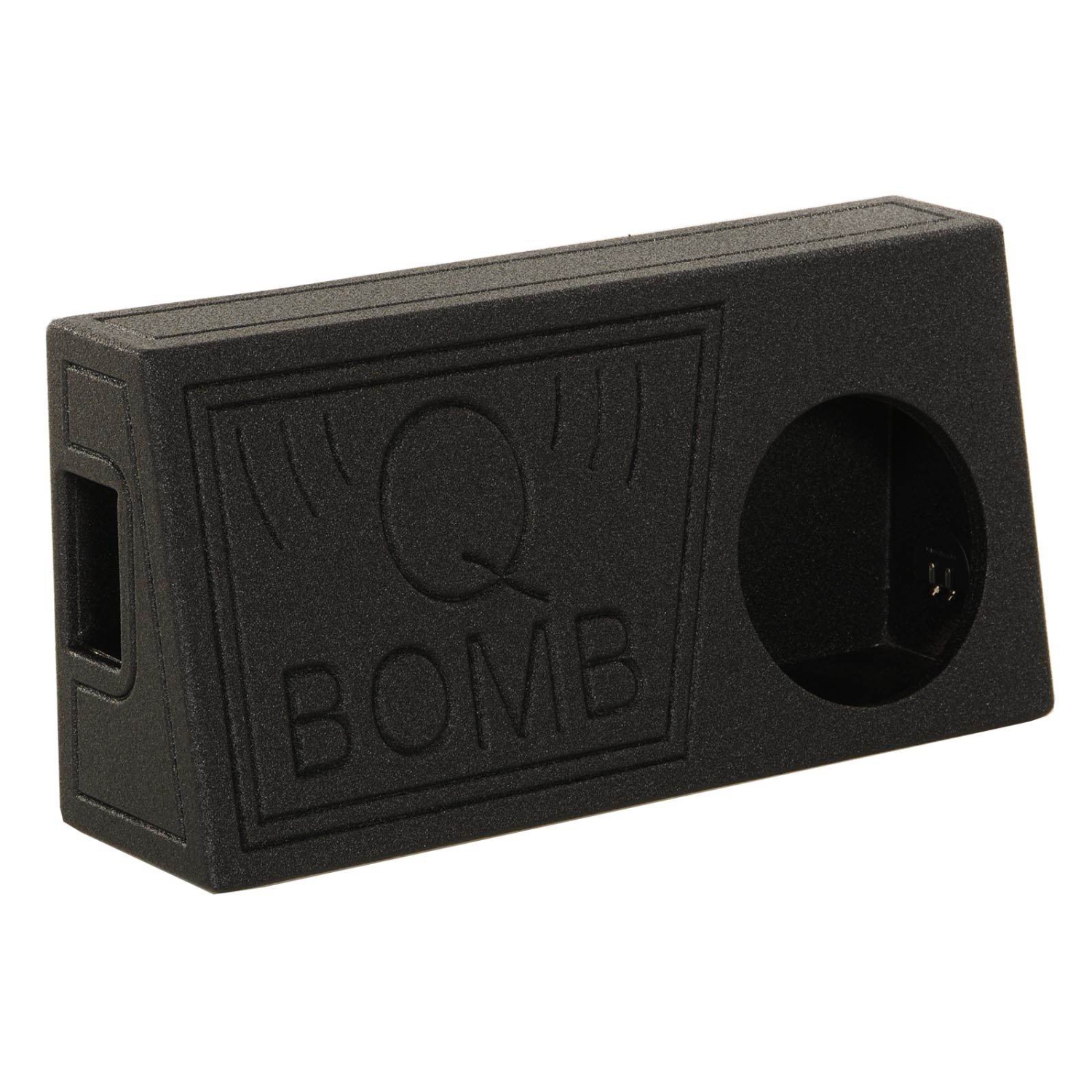 Q caisson d'extrêmes graves ventilé QBomb simple de 10 po avec revêtement de caisse vaporisable noir