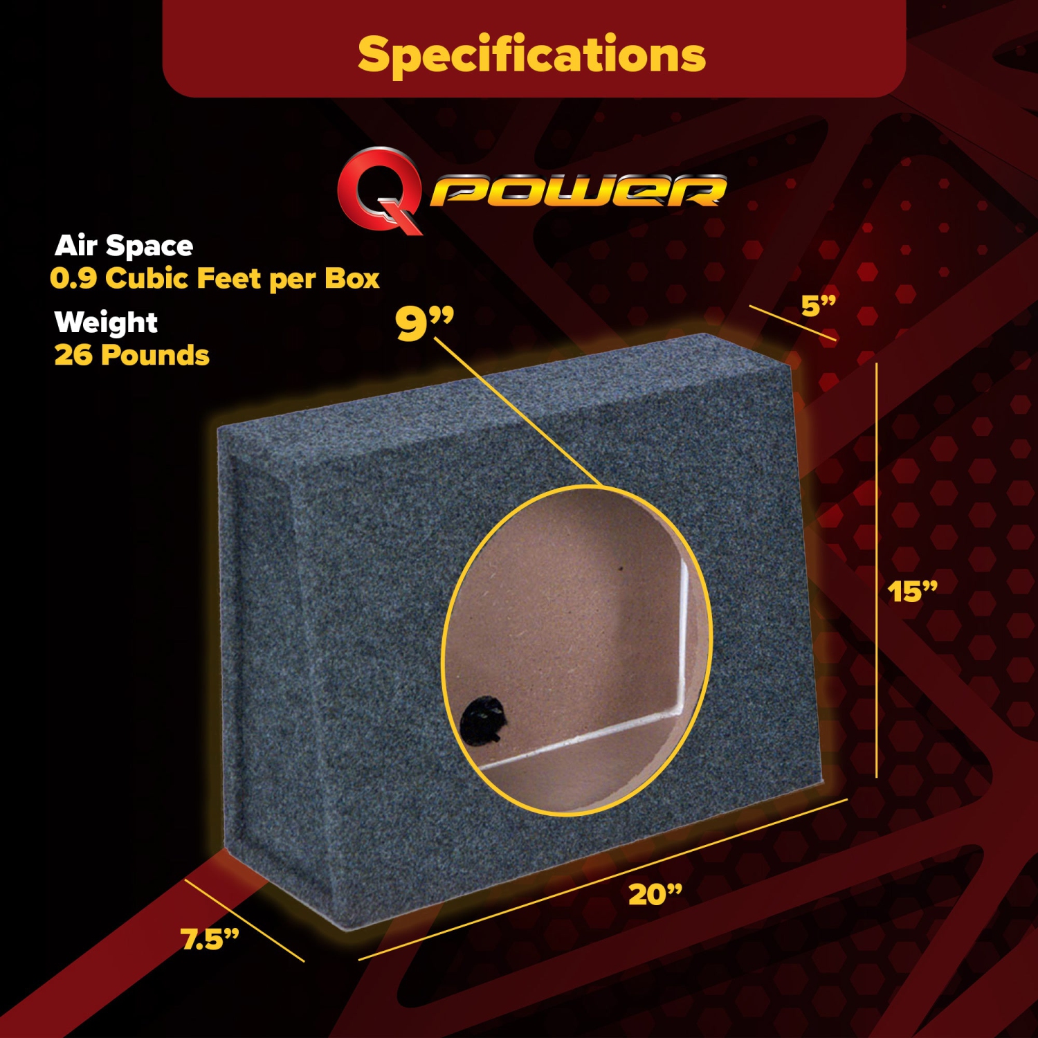 QPower QTW10 Single 10" Sealed Car Audio Subwoofer Sub Box Enclosures