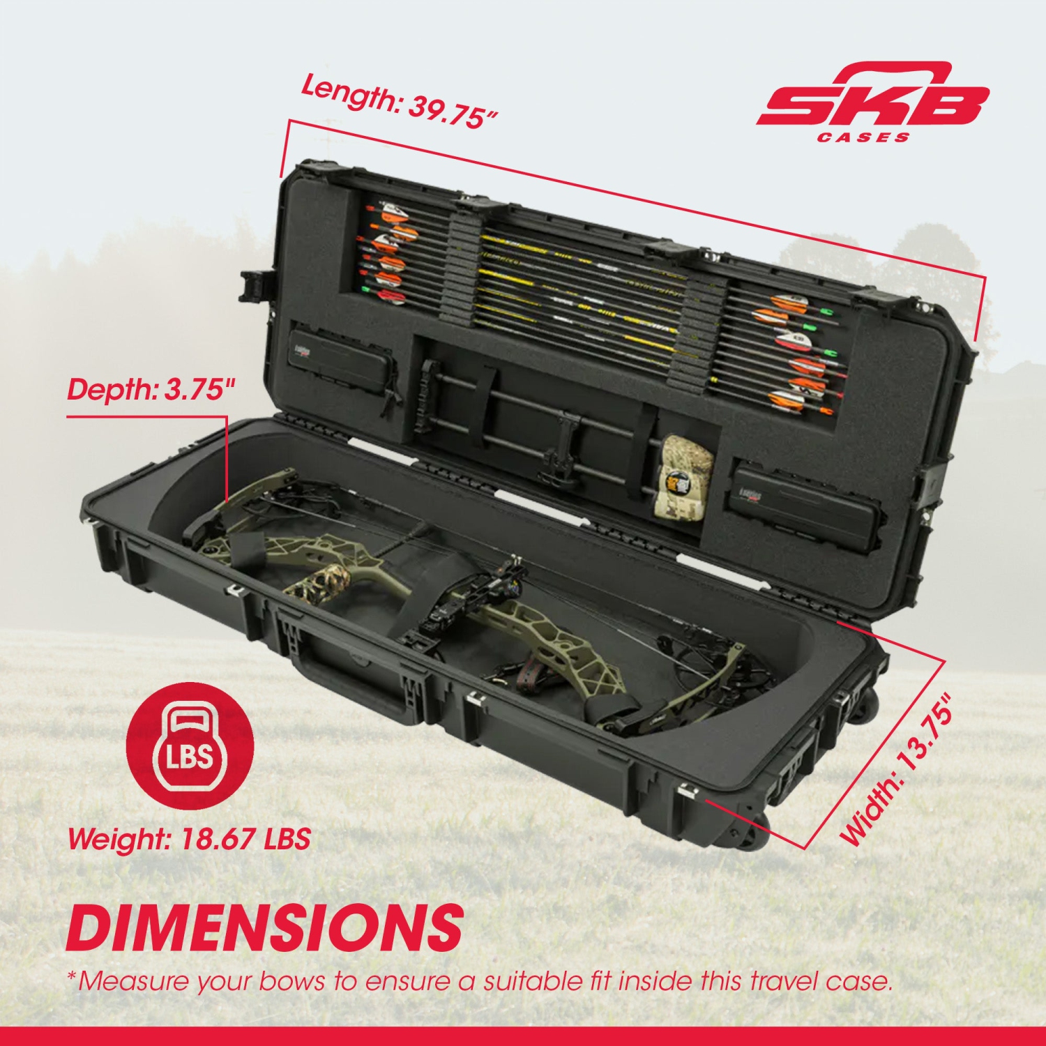 SKB cases – Étui rigide en plastique moulé par injection pour arceau de membre parallèle iSeries 4214