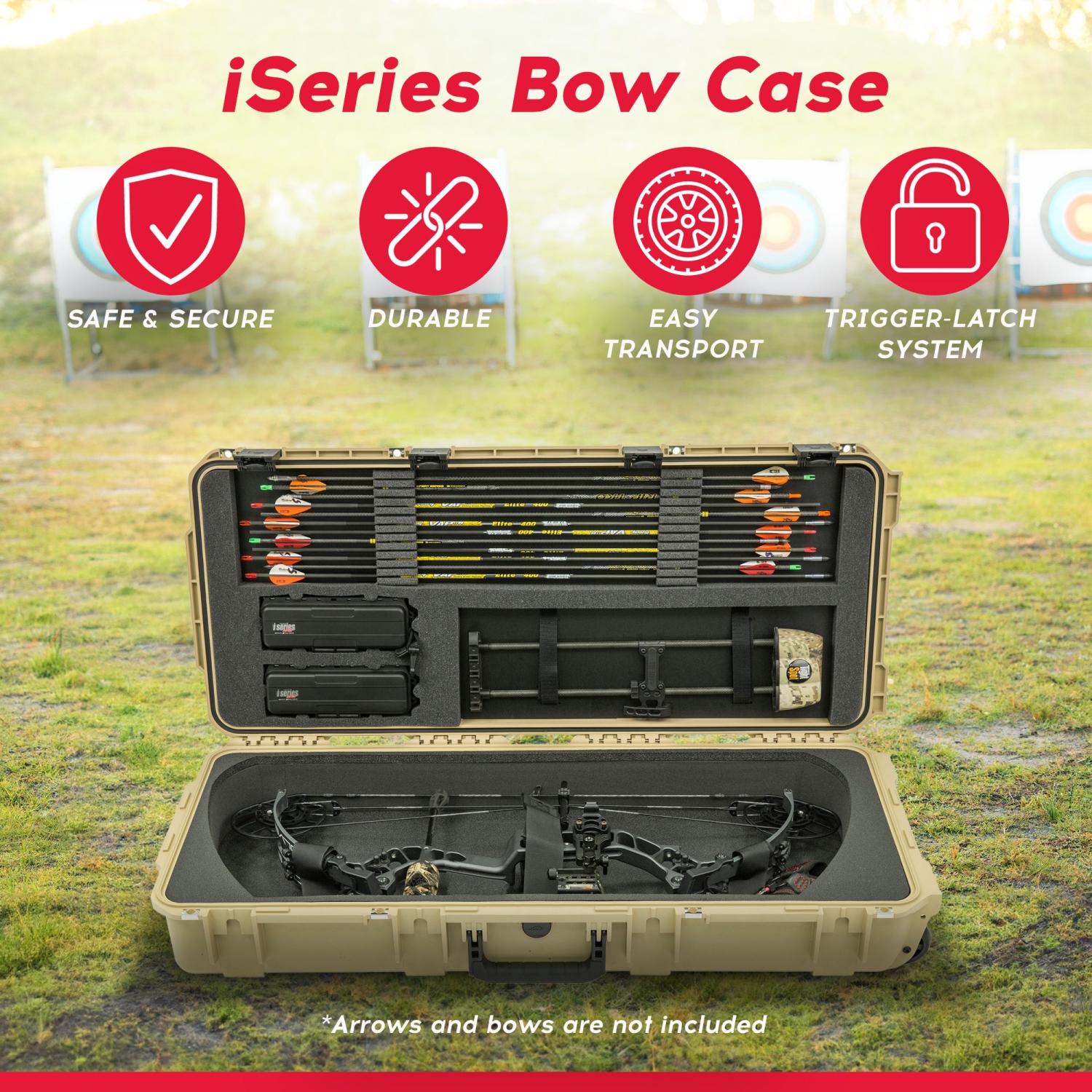 SKB cases – Étui à arc pour petit membre parallèle, série iSeries Mathews, 34,5 po, brun désert