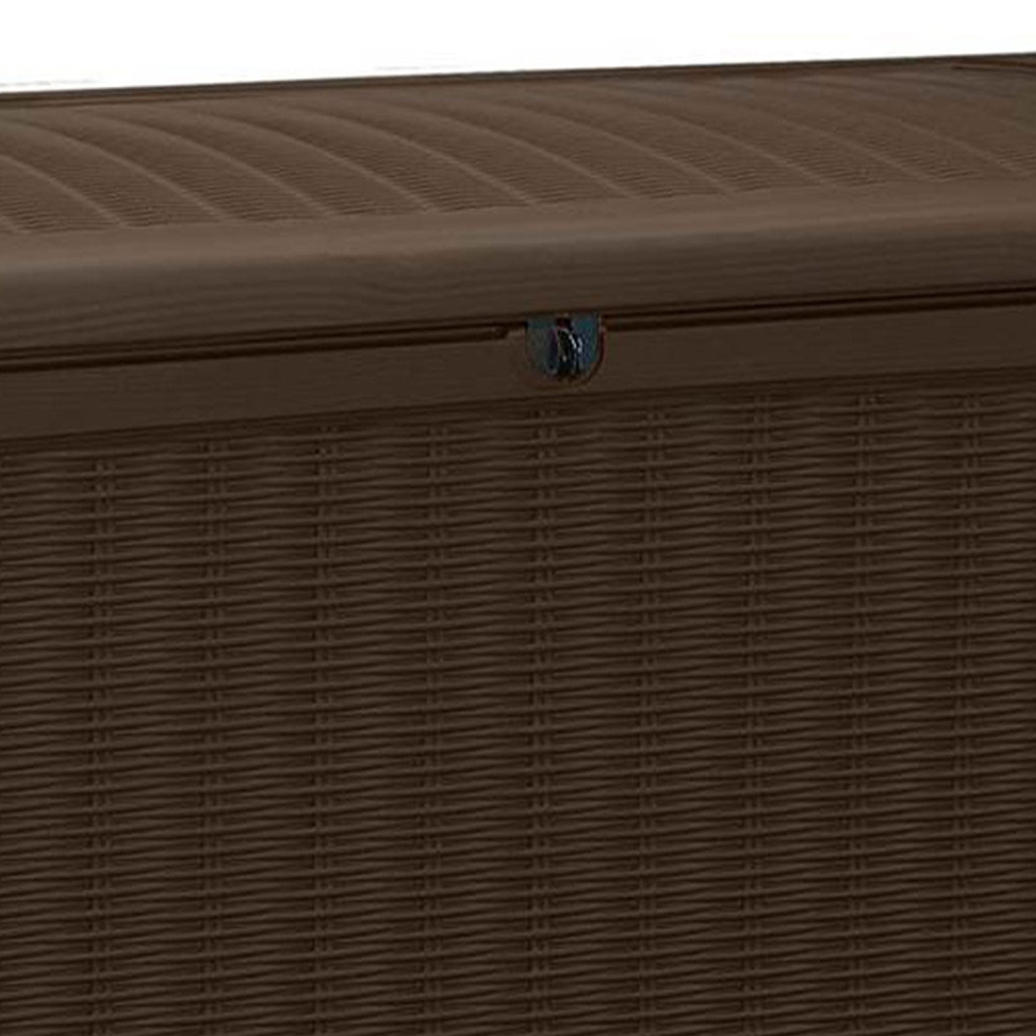 Boîte et banc de rangement en résine de rotin de 110 gallons Bornéo de Keter