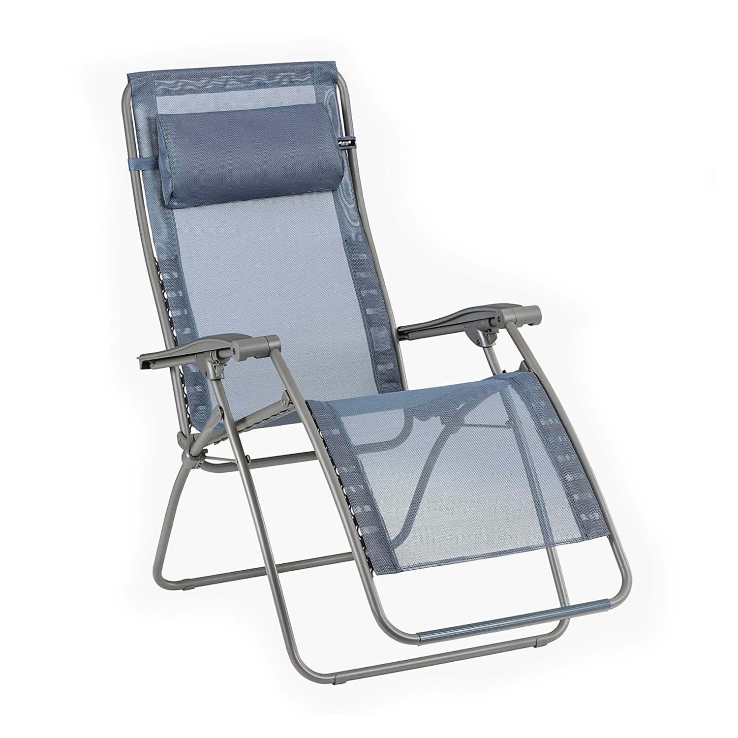 Lafuma – Fauteuil de salon inclinable Zero Gravity à pince en Batyline ISO relaxation, océan