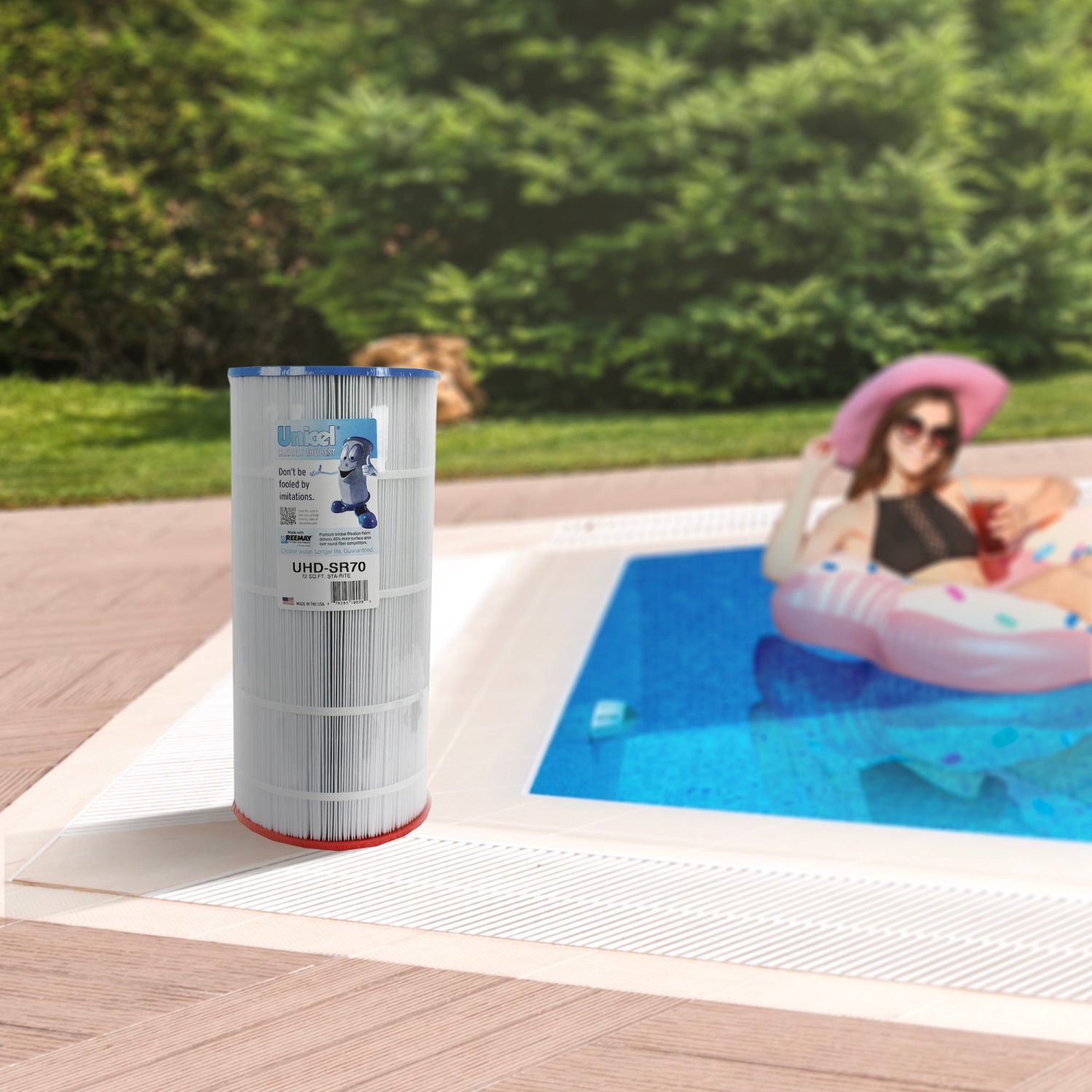 Unicel – Cartouche de filtre pour piscine UHD-SR70 72, 4 oz, 195 plis